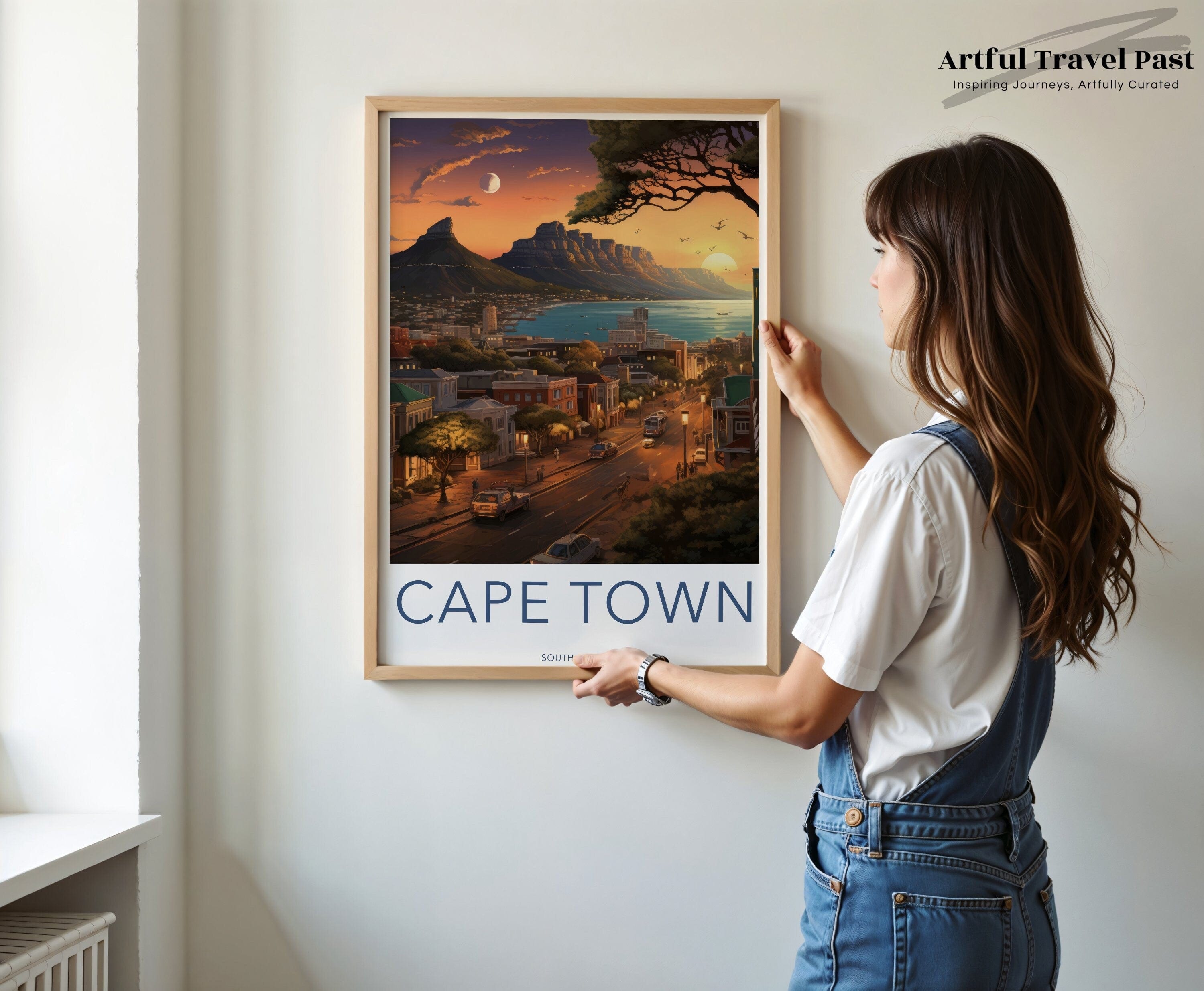 Wall Art Cape Town Poster | Mountain Sunset | South Africa Wall Art