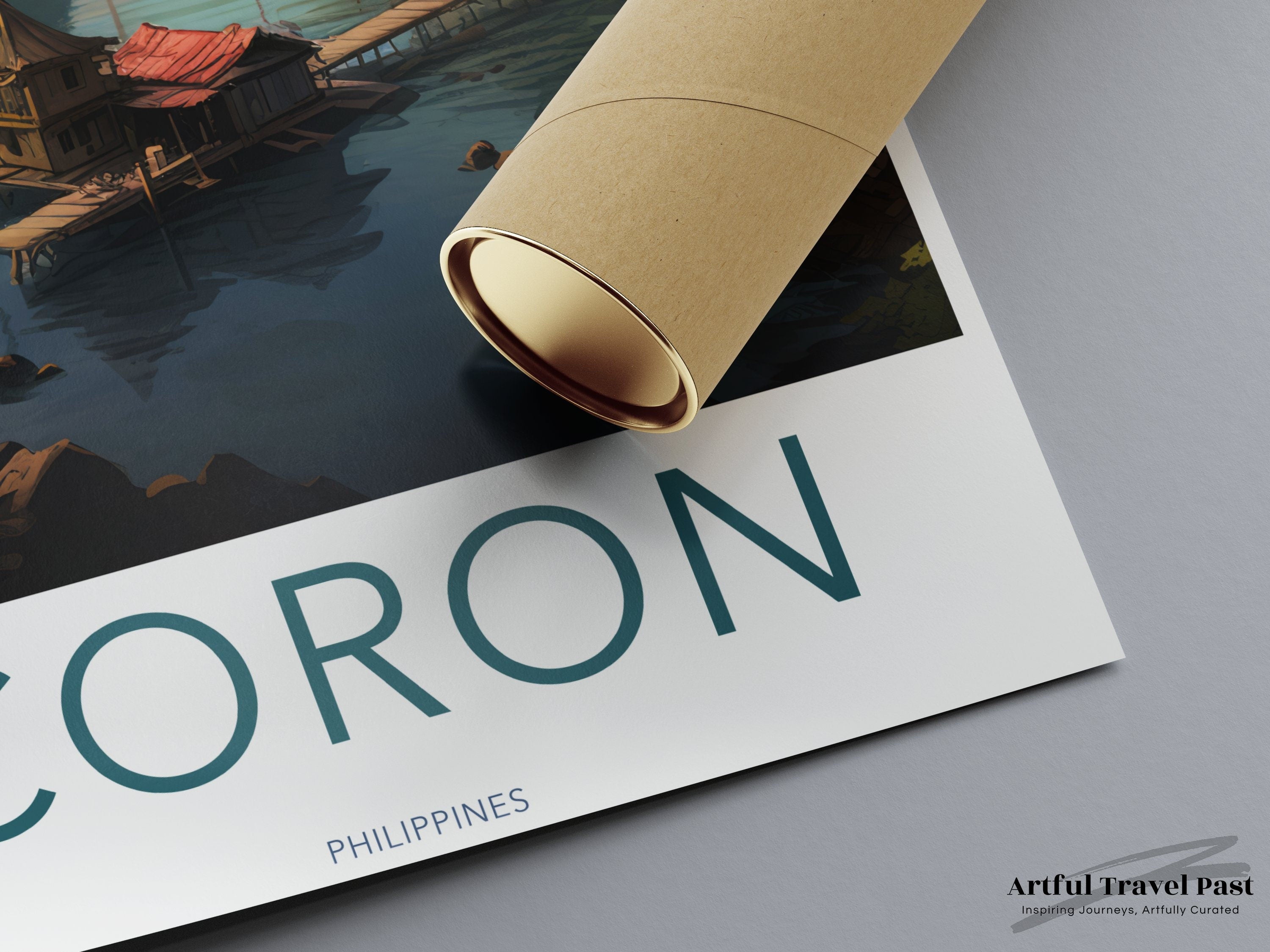 Coron Philippines Poster Art Print, Coastal Wall Decor, Nature Travel Photography, Tropical Scenic Landscape, Beach House Decor