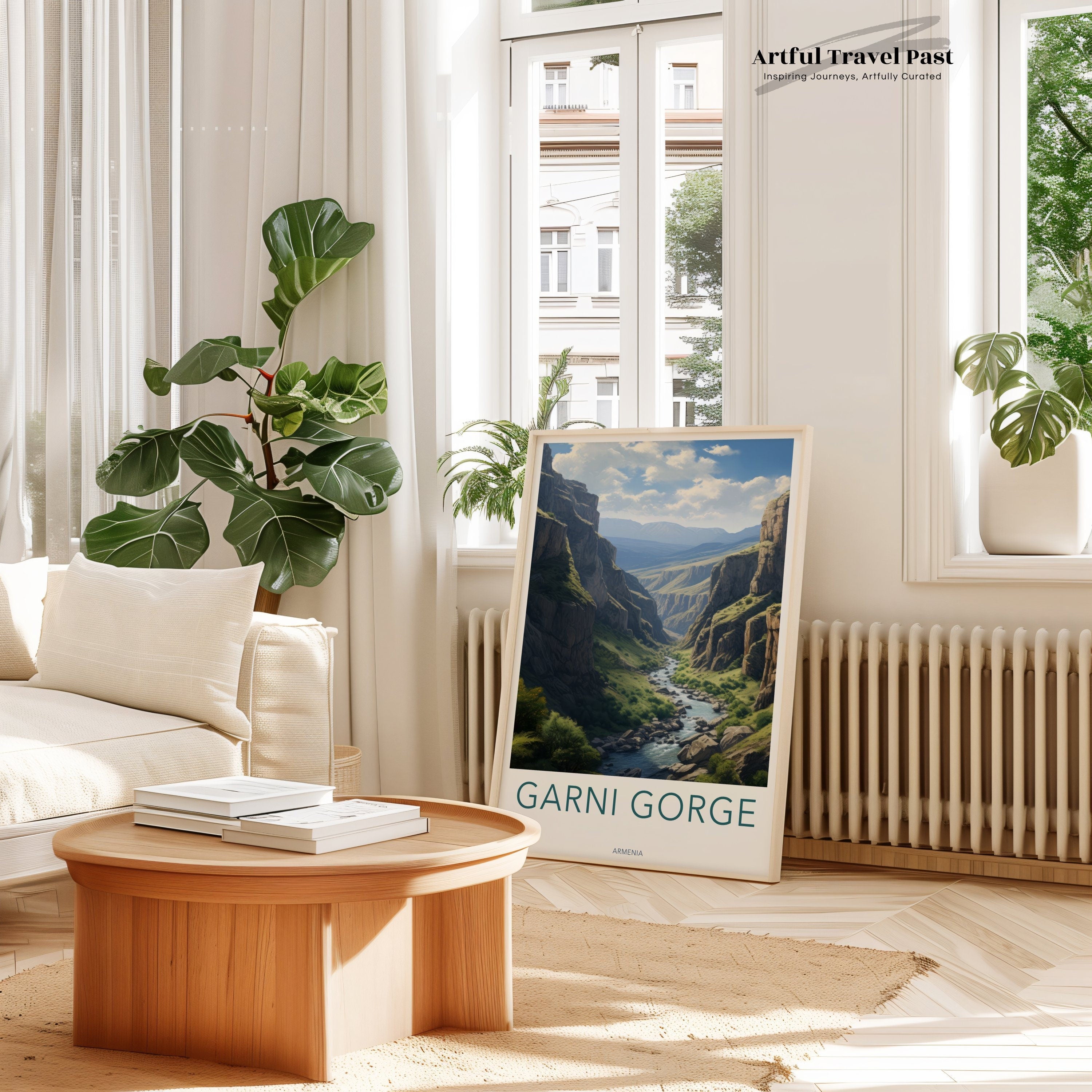 Stunning Wall Art of Garni Gorge Armenia, Serene Landscape Print for Home Decor, Nature Inspired Artwork for Living Room