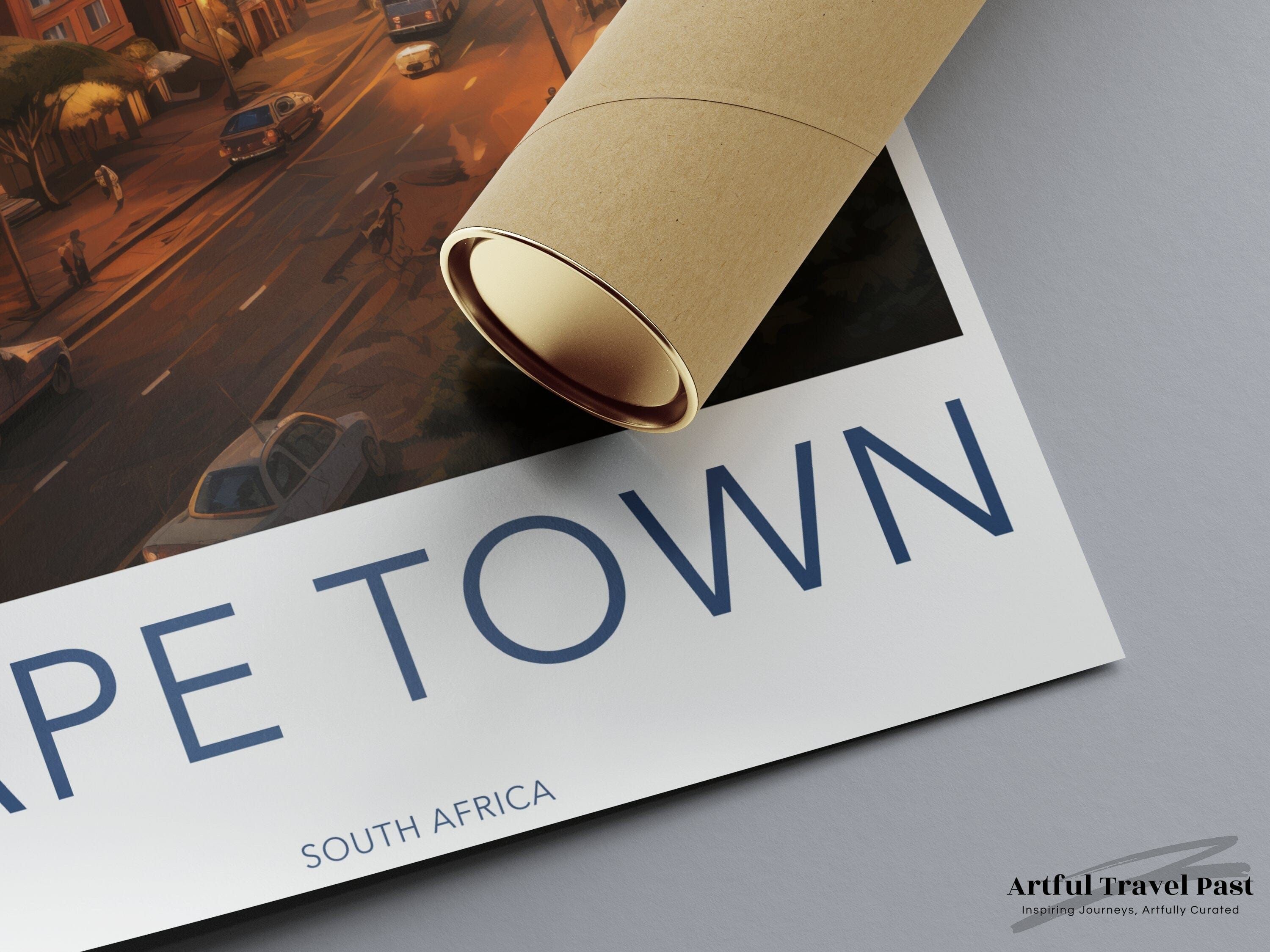 Wall Art Cape Town Poster | Mountain Sunset | South Africa Wall Art