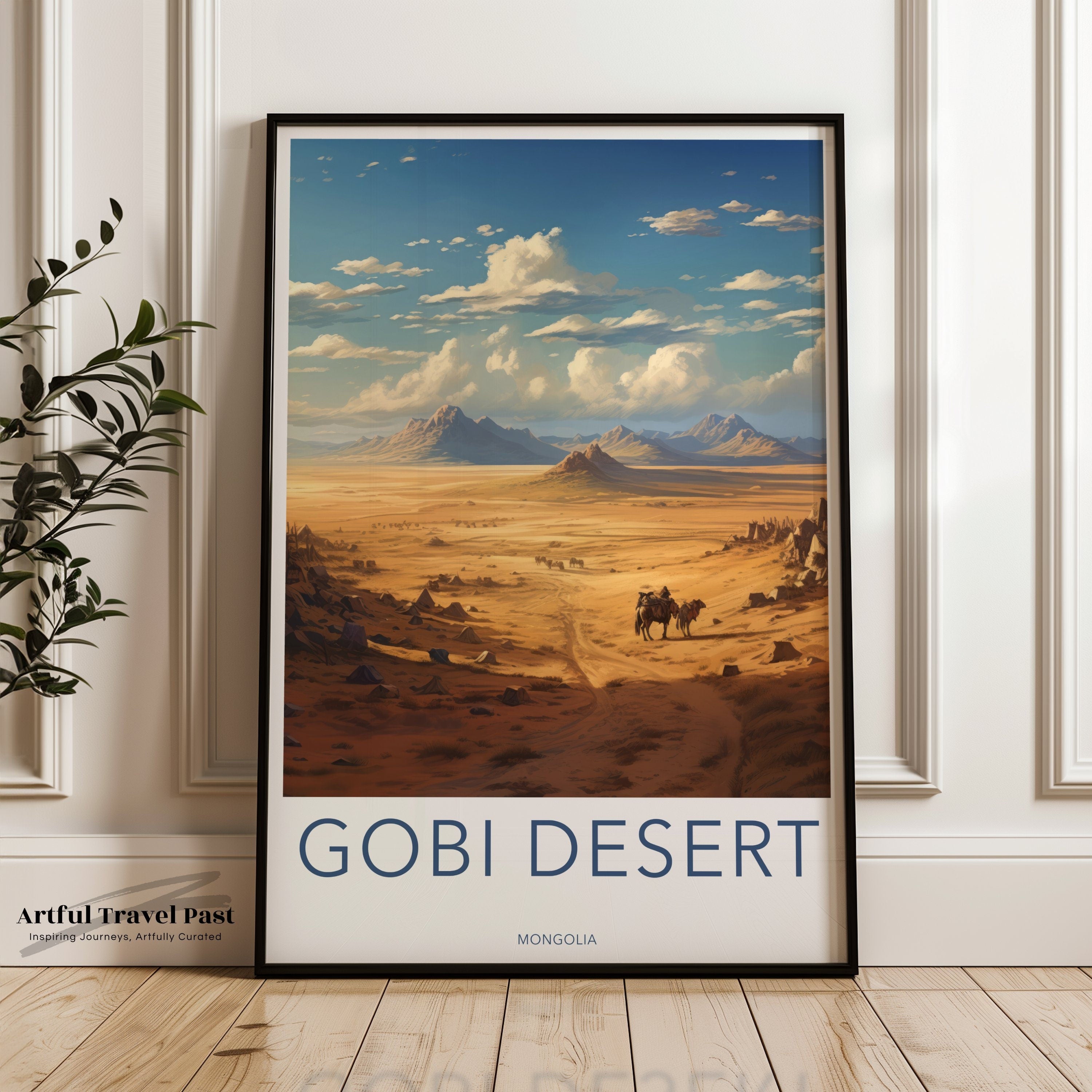 Gobi Desert Wall Art, Mongolia Landscape Print, Desert Adventure Decor, Mountain Scenery Poster, Nature Photography Decor