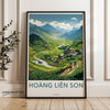 Hoang Lien Son Vietnam Landscape Wall Art, Scenic Mountain Valley Poster, Beautiful Vietnamese Countryside Print