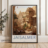 Jaisalmer Wall Art Print, Architectural Indian Cityscape Decor, Exotic India Travel Poster, Home Office Wall Decoration