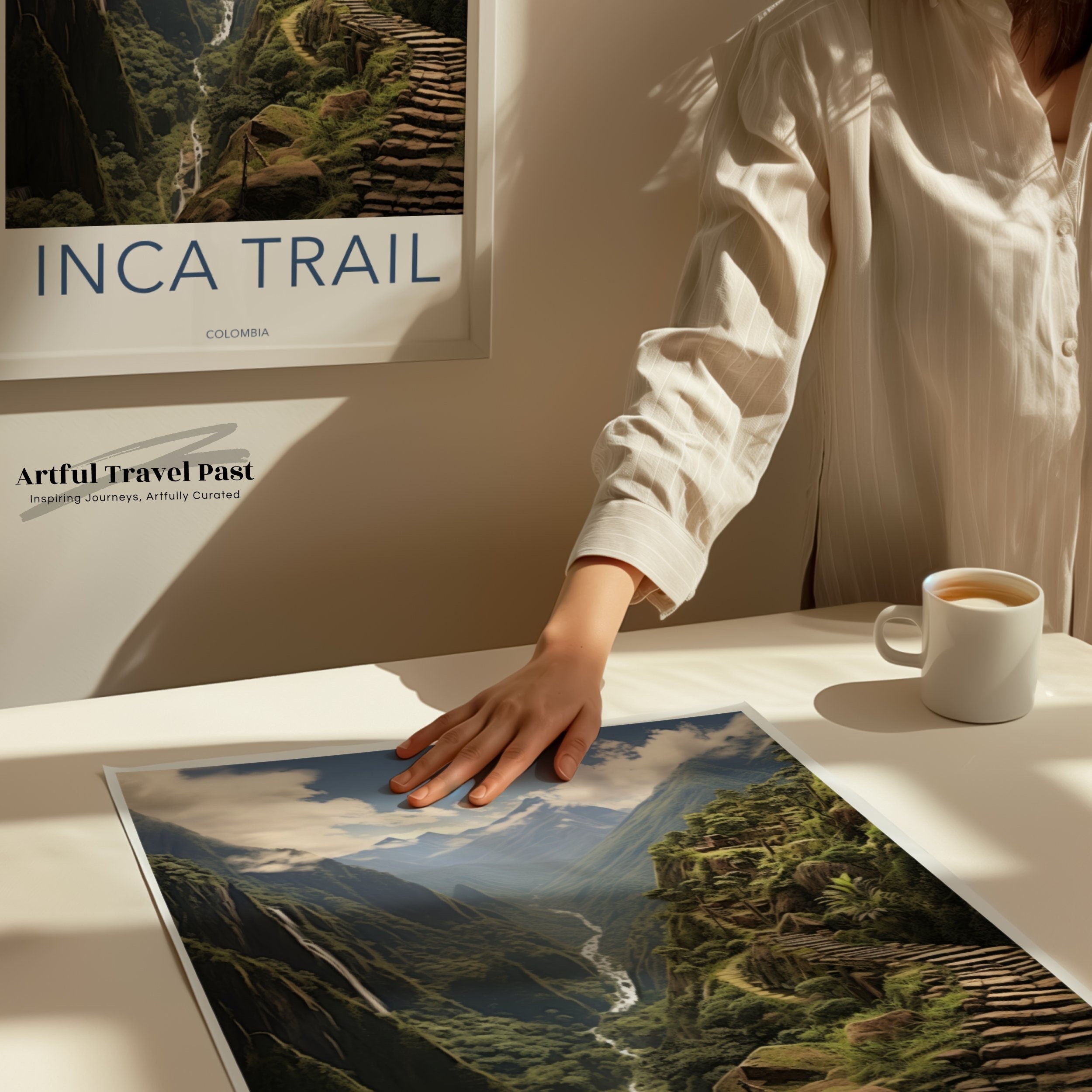 Inca Trail Wall Art, Stunning Inca Trail Poster, Scenic Mountain Print, Beautiful Nature Artwork, Colombia Landscape Decor