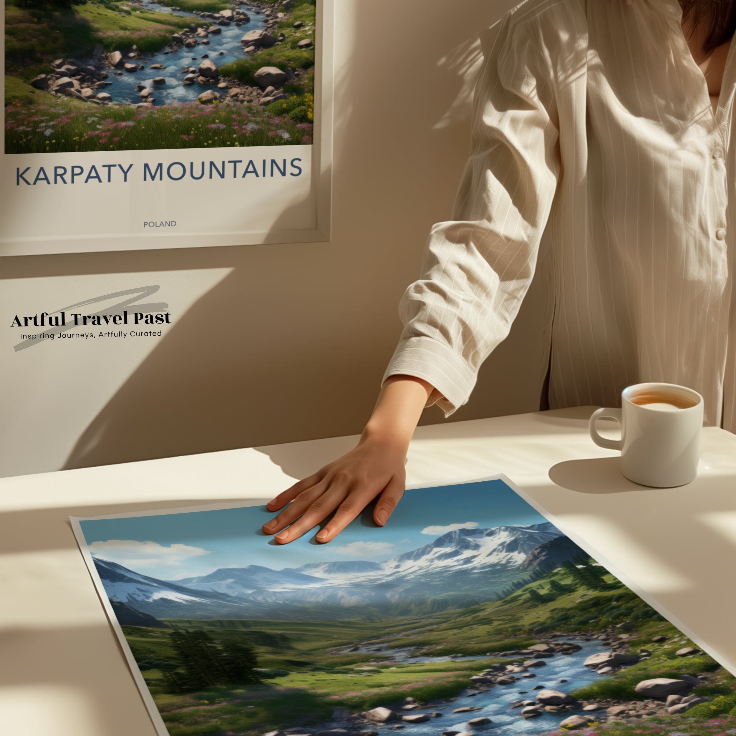 Karpaty Mountains Landscape Wall Art, Poland Scenic Nature Print, Beautiful Mountain Scenery Artwork, Home Decor