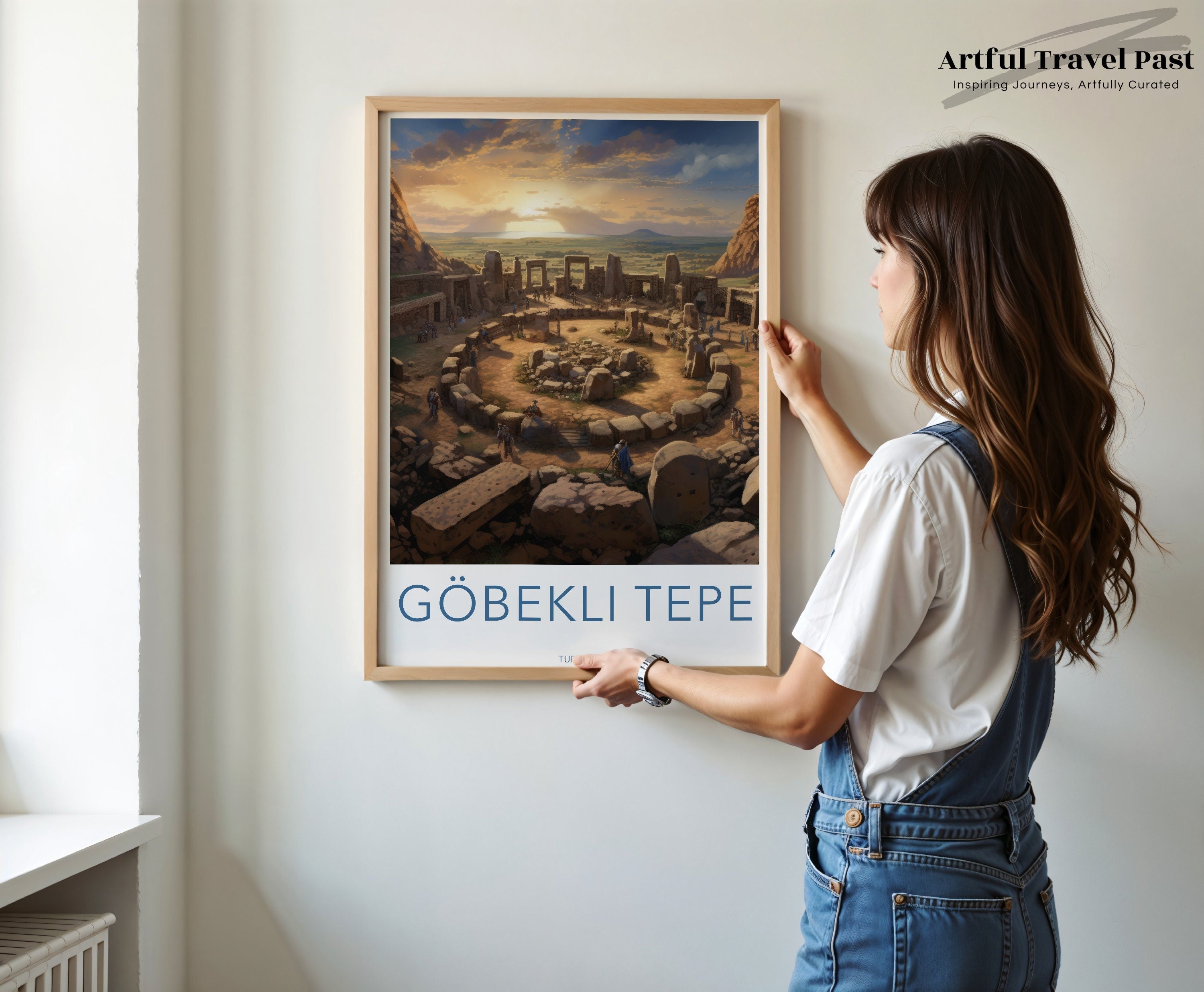 Gobekli Tepe Archaeological Site Wall Art, Ancient Historical Landmark Print, Turkey Travel Poster, Home Decor, Art Print