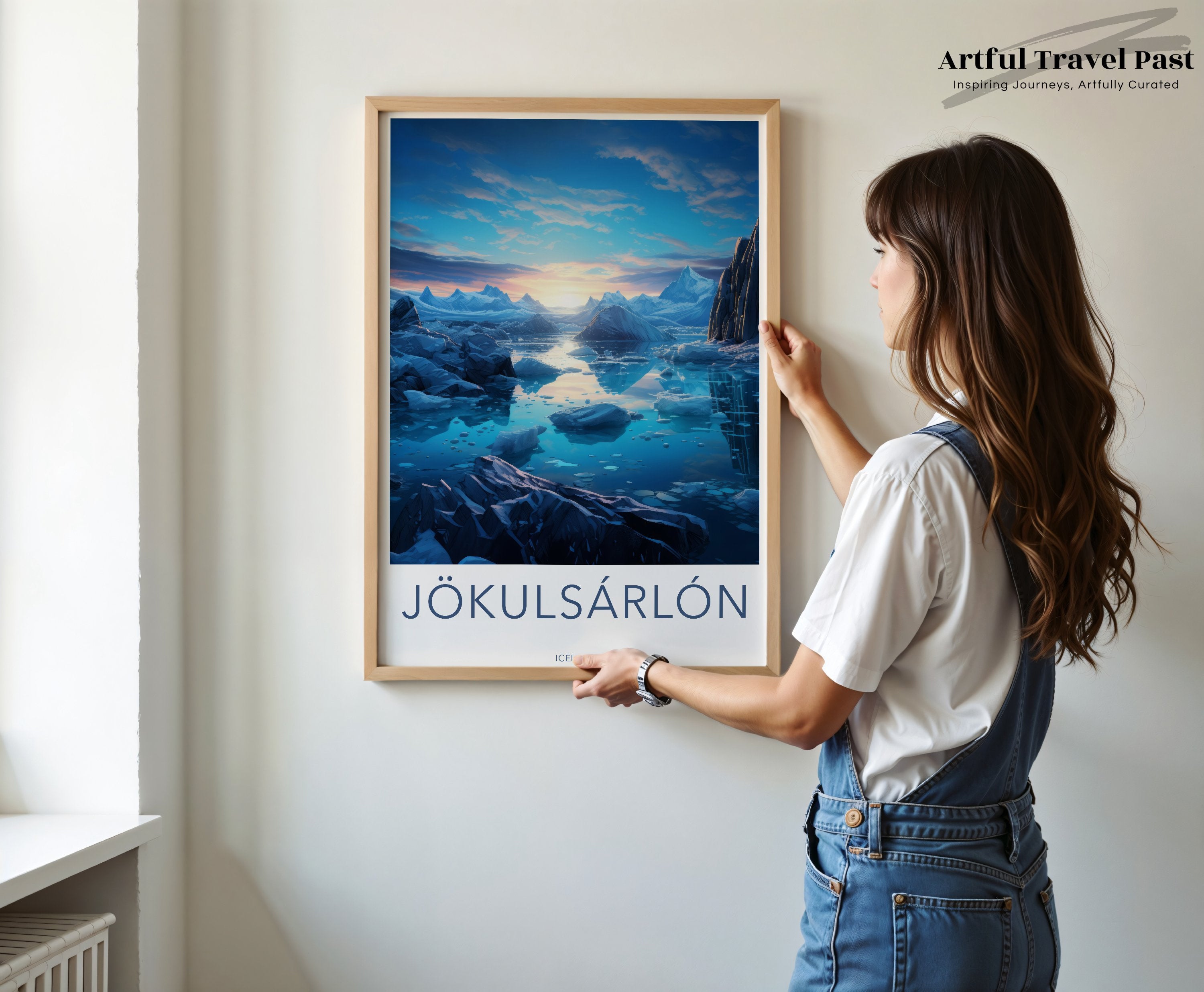 Stunning Icelandic Glacier Wall Art, Jokulsarlon Landscape Print, Icy Seascape Poster, Beautiful Nordic Scenery, Nature Artwork