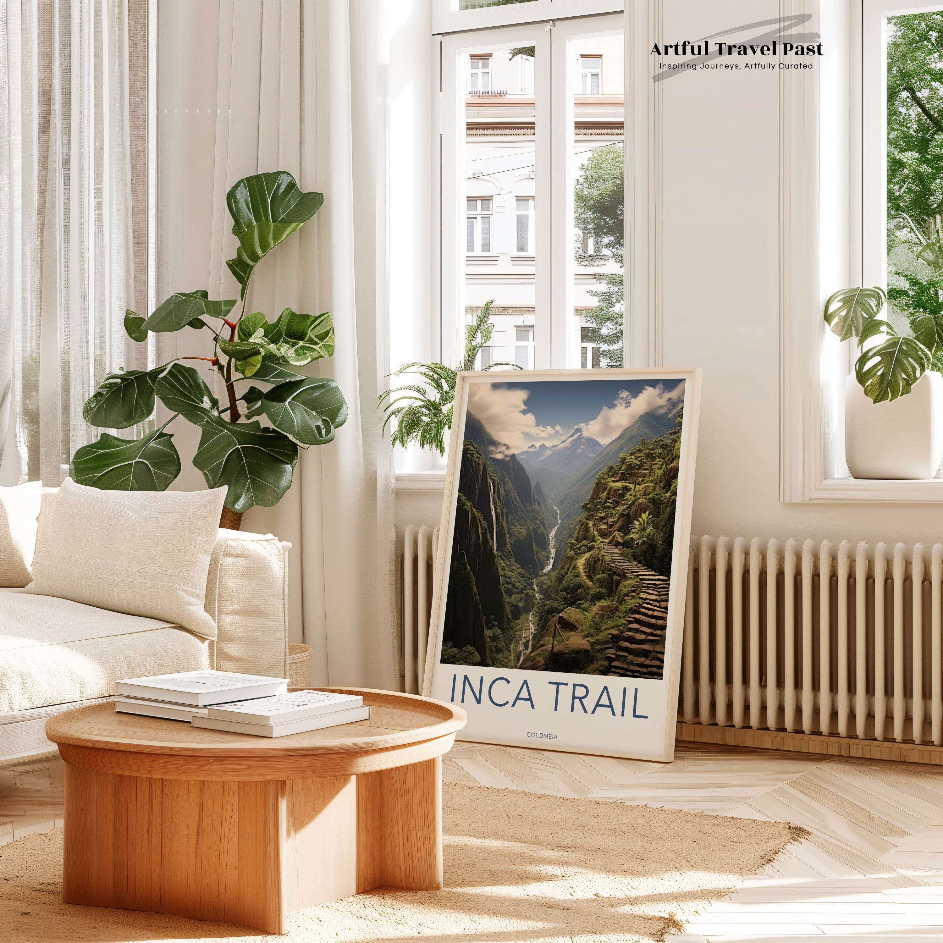 Inca Trail Wall Art, Stunning Inca Trail Poster, Scenic Mountain Print, Beautiful Nature Artwork, Colombia Landscape Decor