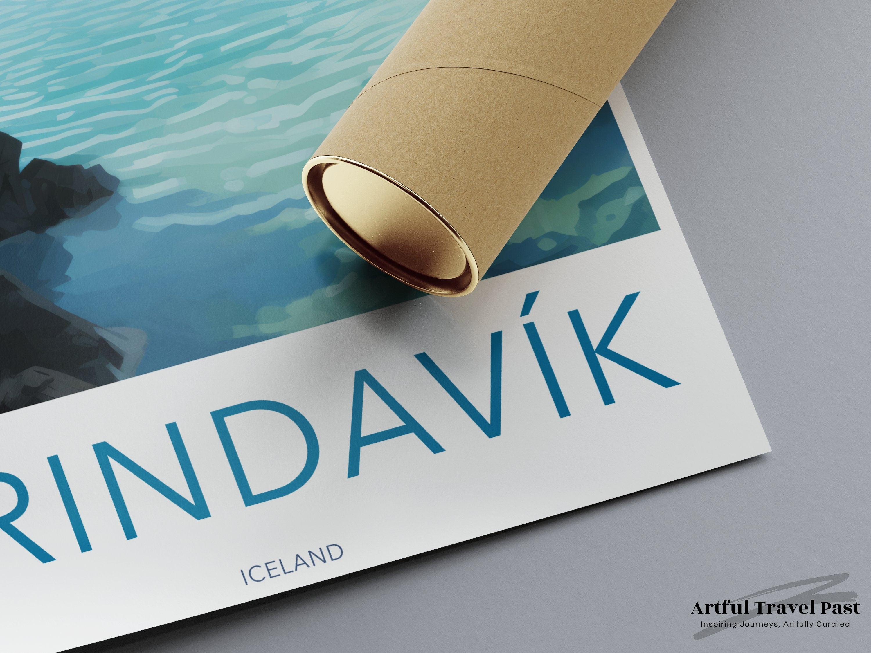 Grindavik Iceland Wall Art Print, Thermal Pool Poster, Scandinavian Travel Decor, Nordic Landscape Artwork, Coastal Home Decor