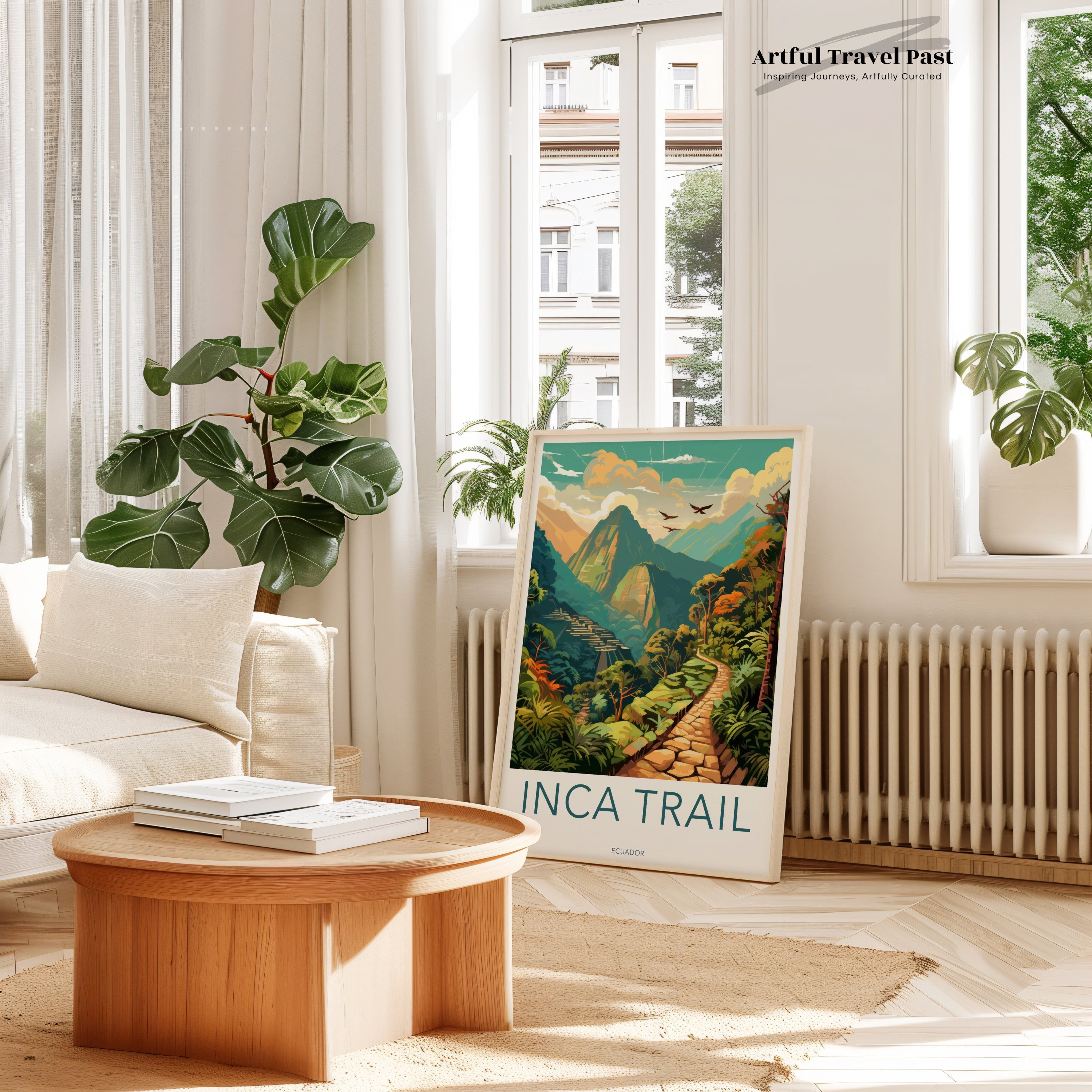 Inca Trail Ecuador Wall Art, Colorful Mountain Pathway Poster, Inspirational Nature Print, Scenic Landscape Decor