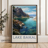 Lake Baikal Wall Art, Russia Landscape Print, Scenic Nature Artwork, Mountain Lake Photograph, Home Decor, Travel Poster