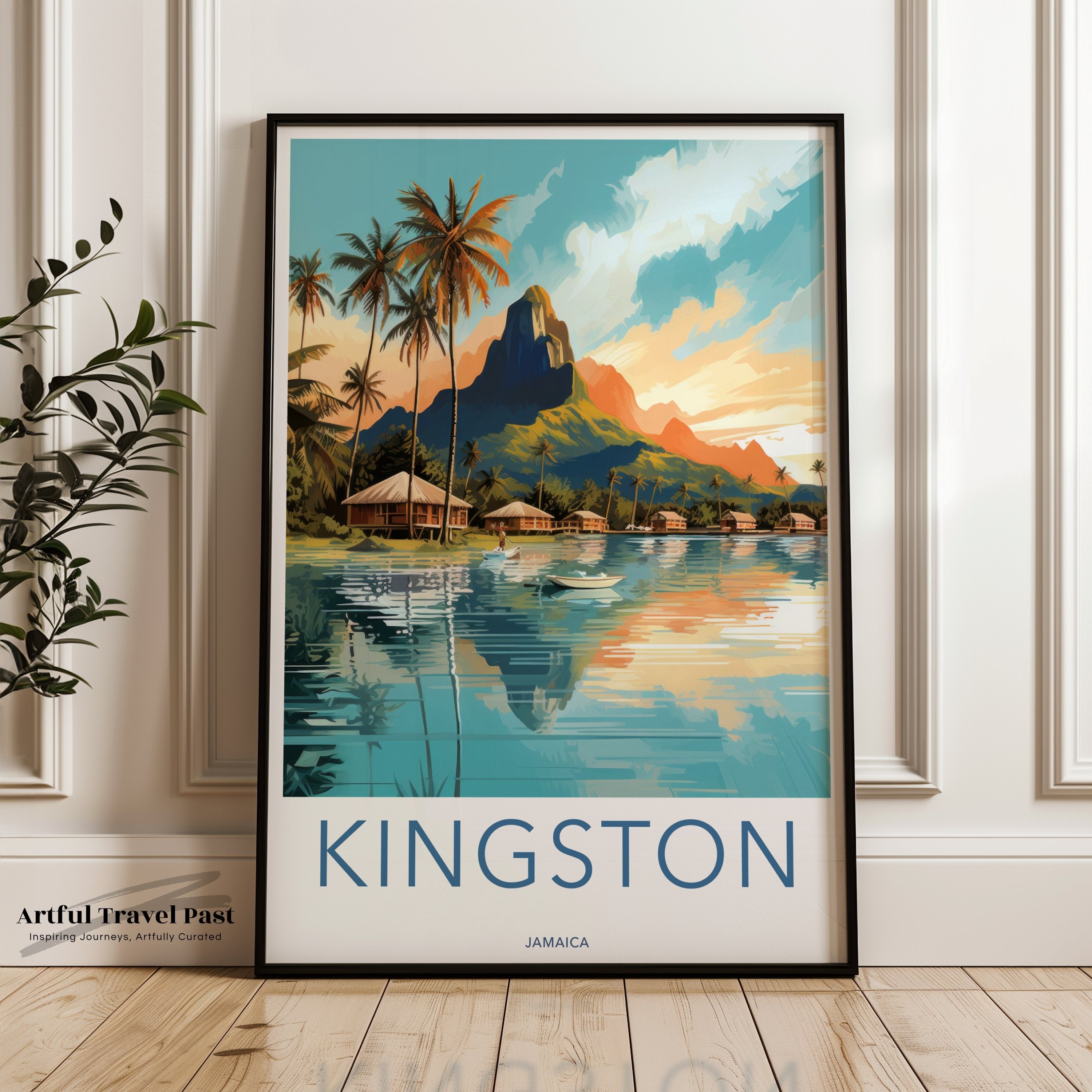 Kingston Jamaica Wall Art, Tropical Beach Print, Scenic Landscape Poster, Coastal Decor, Vacation Souvenir, Home Wall Decor