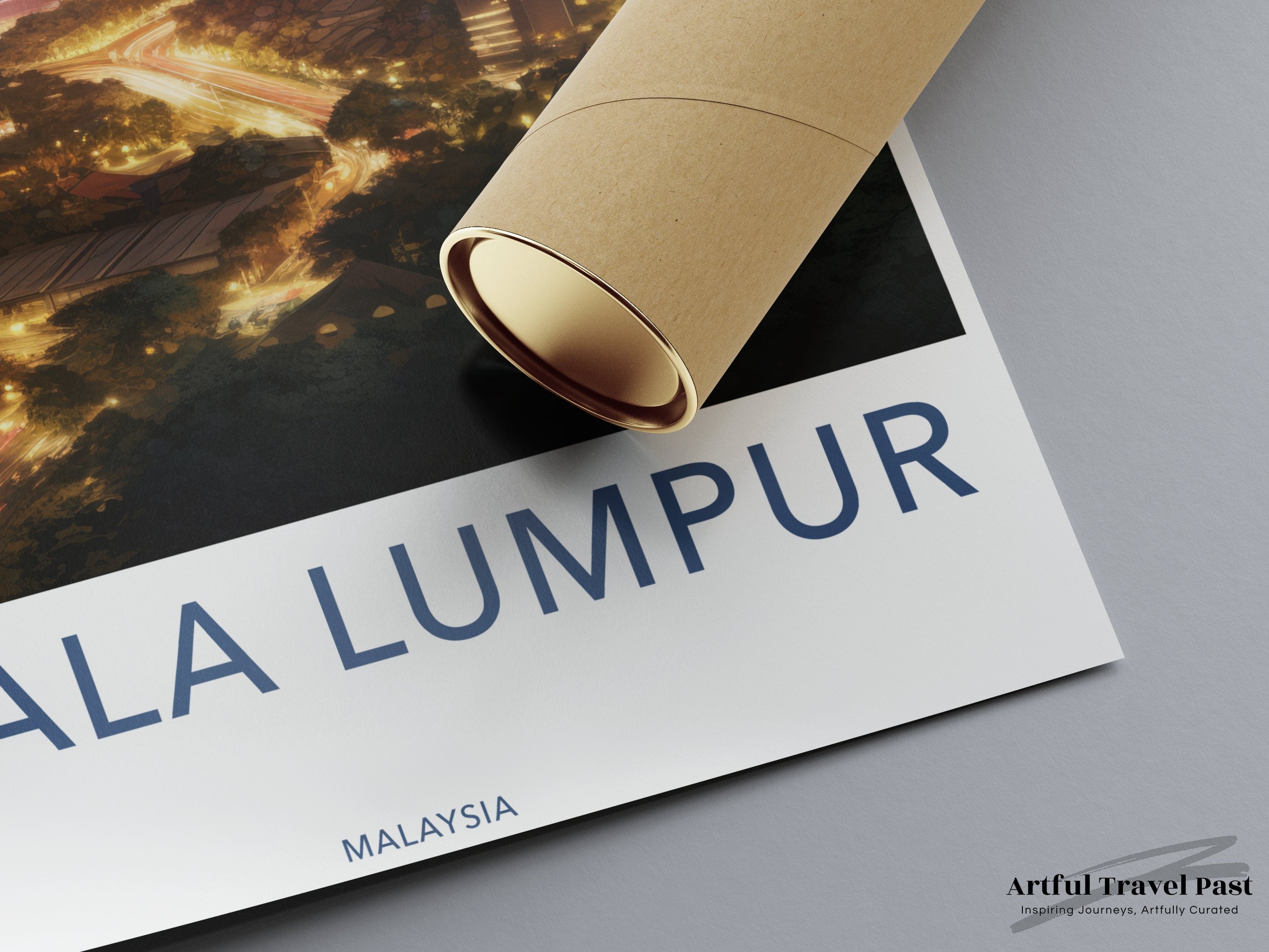 Kuala Lumpur Malaysia Skyline Art, Cityscape Print, Modern Wall Decor, Night City Art, Downtown Kuala Lumpur Artwork