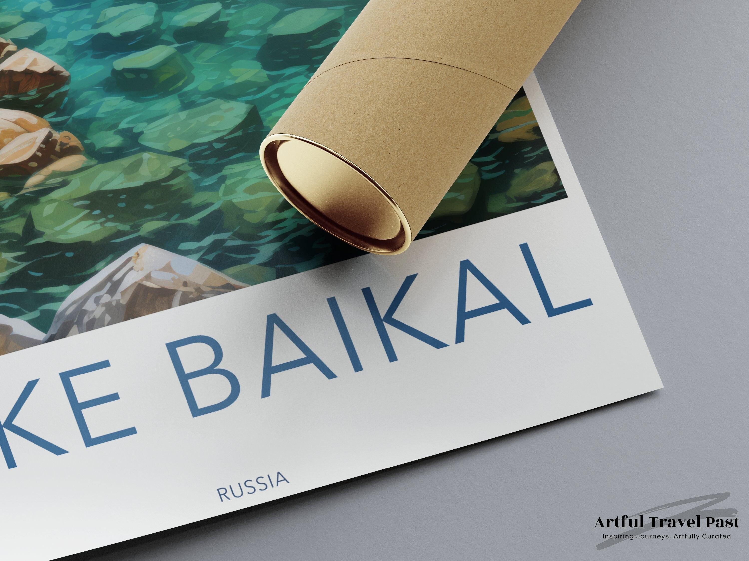 Lake Baikal Wall Art, Scenic Nature Poster, Mountain Lake Artwork, Landscape Print, Lake Baikal Decor, Travel Destination Print