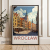 Scenic Wroclaw Poland Wall Art Print, Vibrant Cityscape Poster, Beautiful Historic Town Decor, European Architecture Artwork