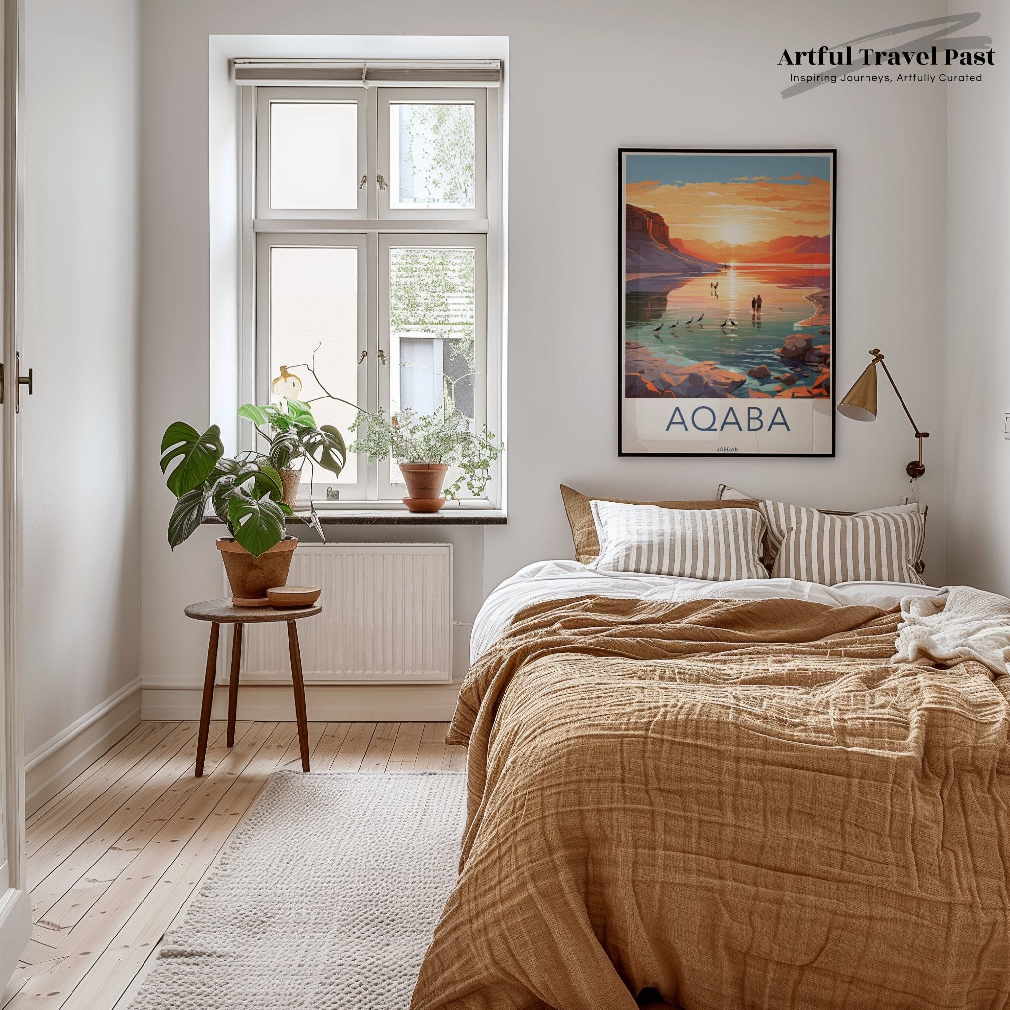 Wall Art Aqaba Poster | Coastal Sunset Print | Jordan Wall Art