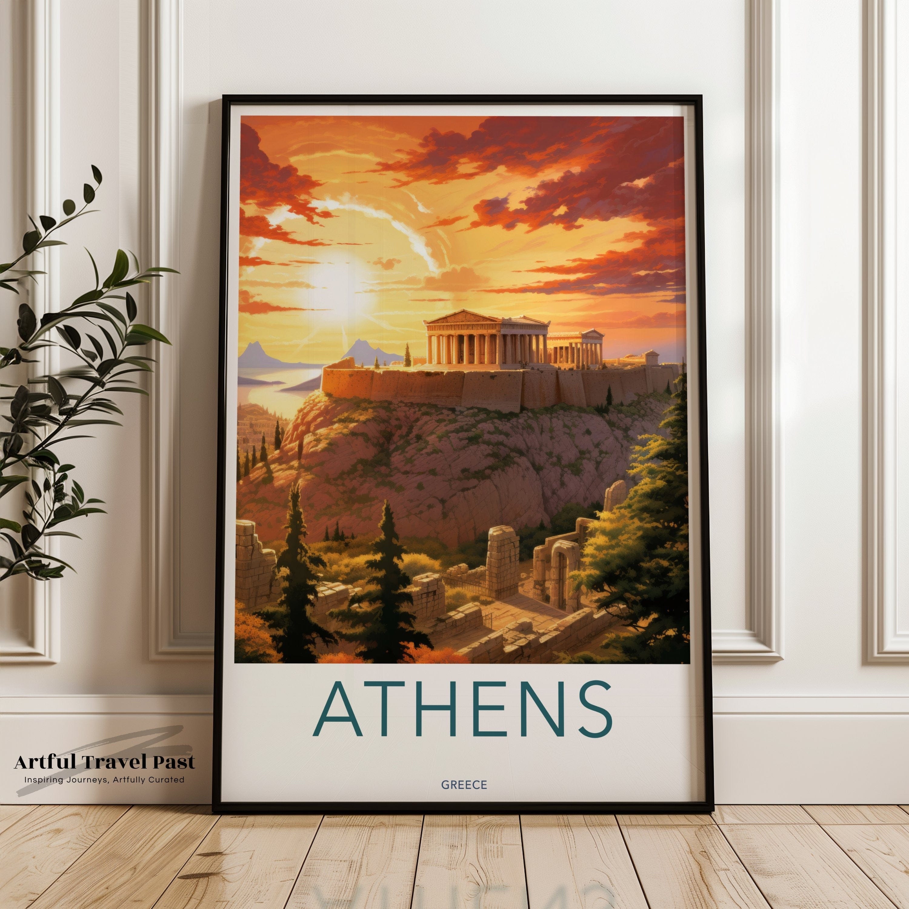 Wall Art Athens Poster | Greece Wall Art | Europe Decor