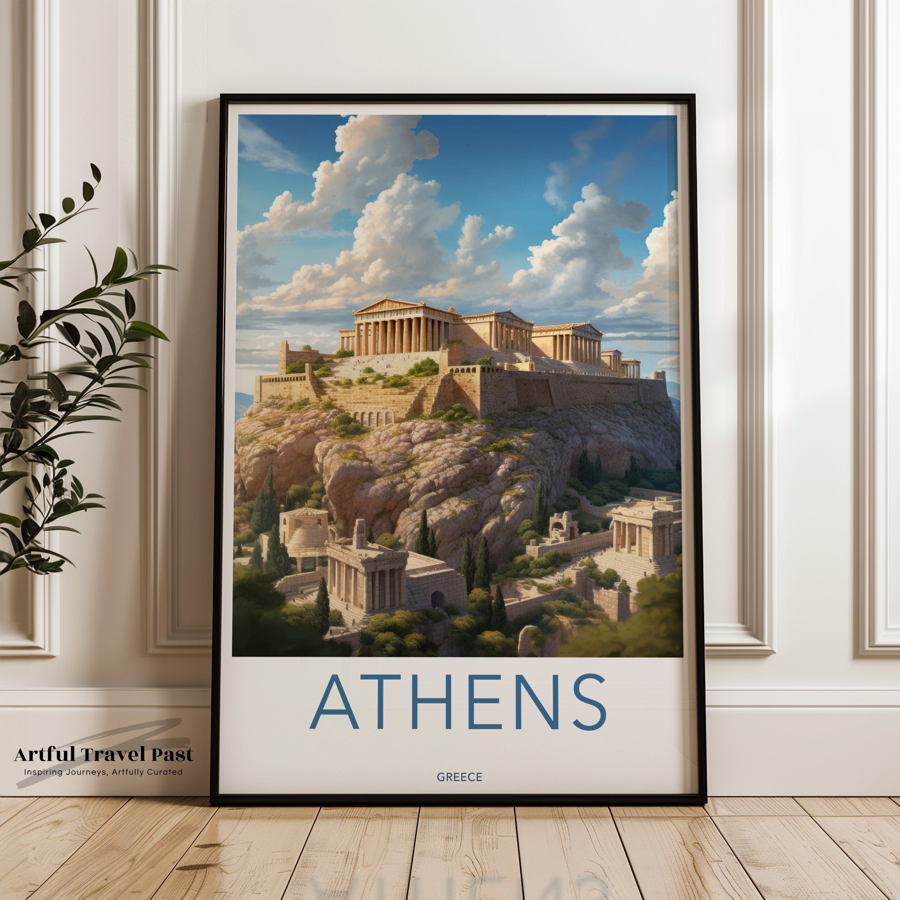 Wall Art Acropolis of Athens Poster | Greece Wall Art | Europe Decor