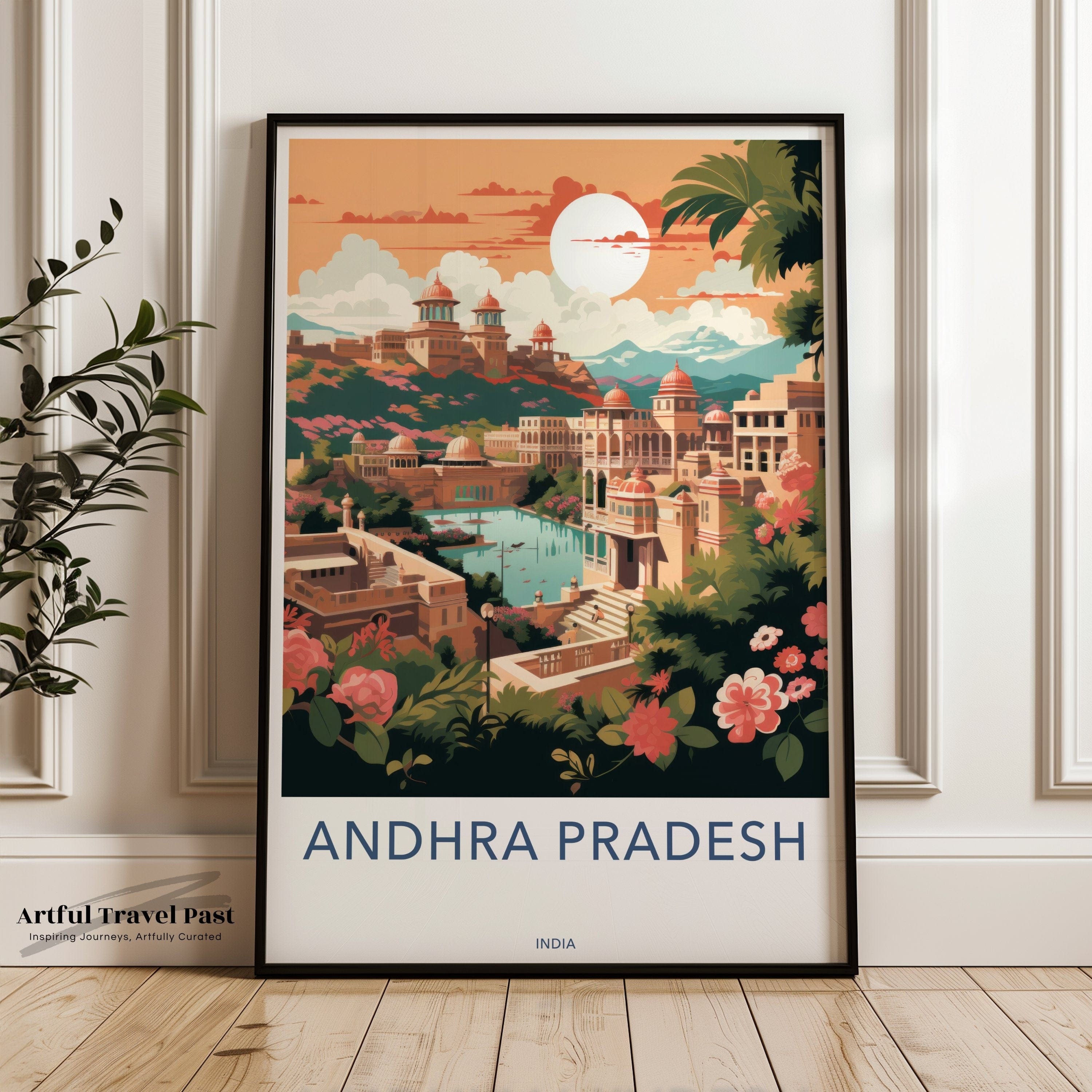 Wall Art Andhra Pradesh Poster | India Wall Art | South Asia Decor