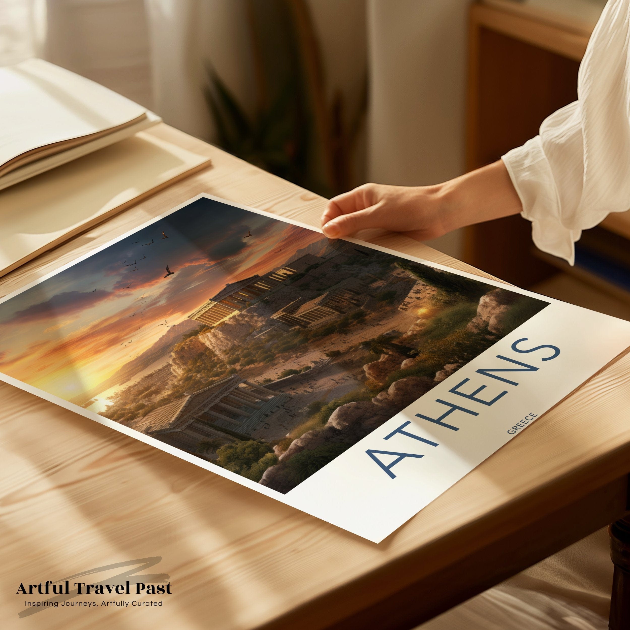 Wall Art Athens Poster | Sunset Acropolis | Greece Wall Art