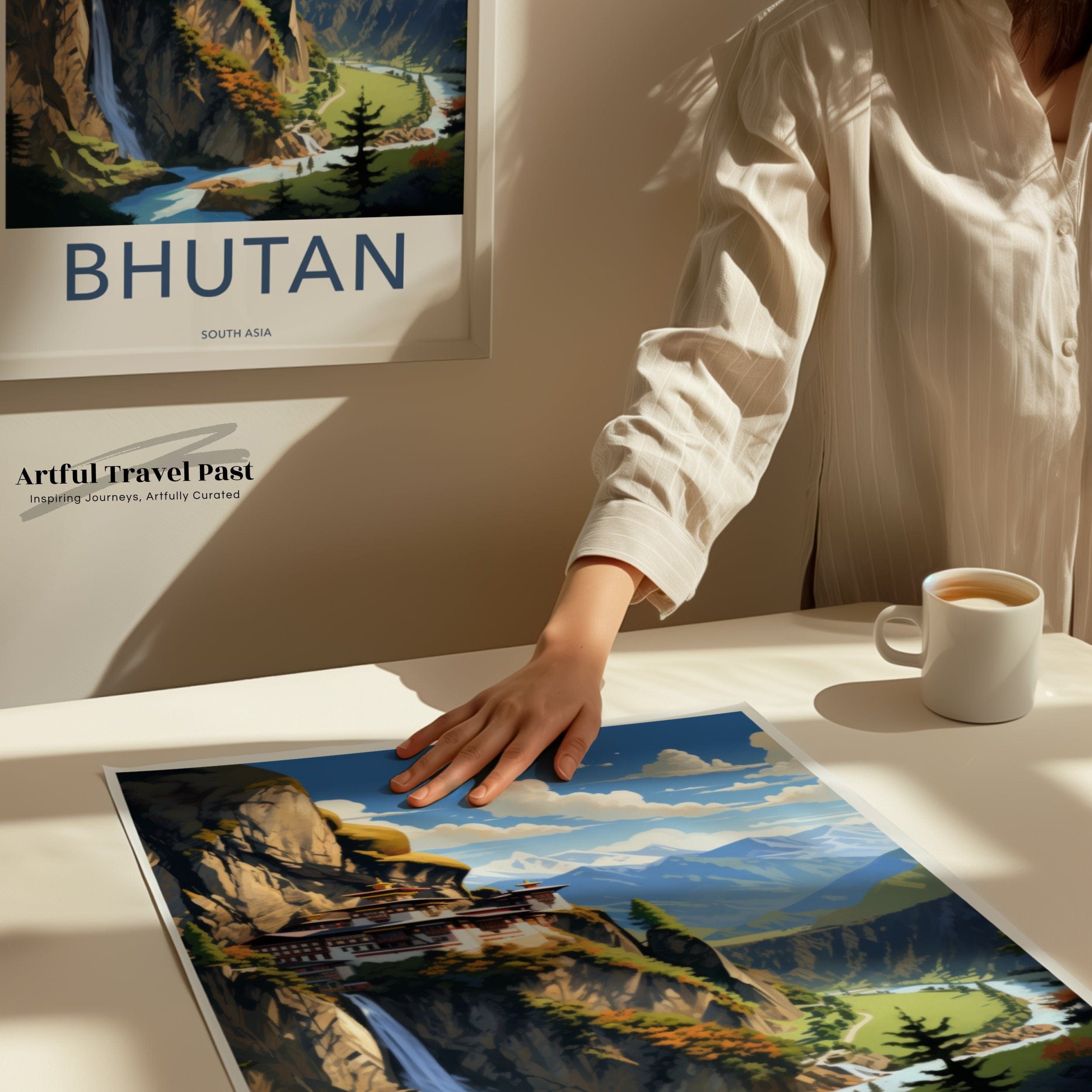 Wall Art Bhutan Poster | Himalayan Wall Art | South Asia Decor