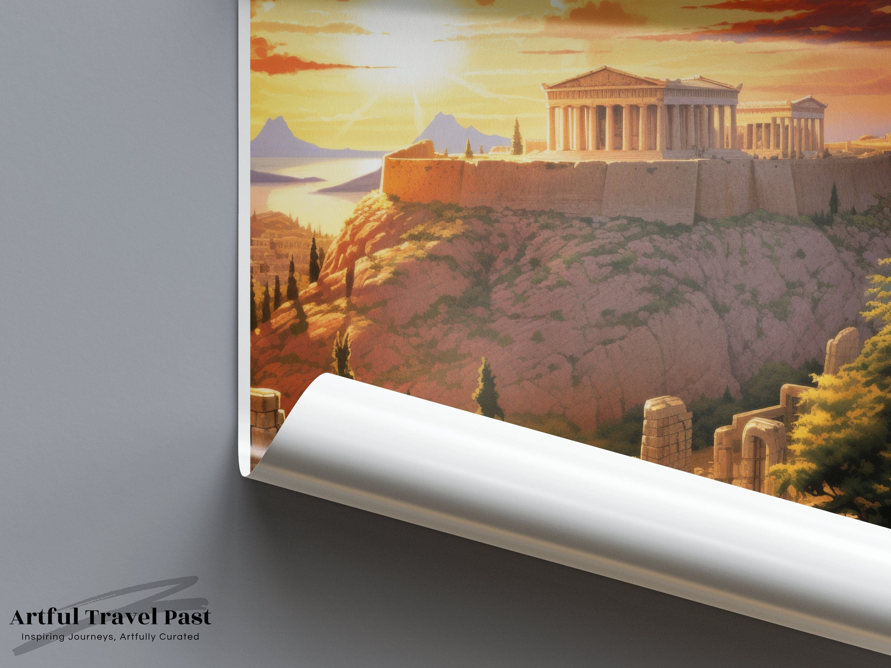 Wall Art Athens Poster | Greece Wall Art | Europe Decor