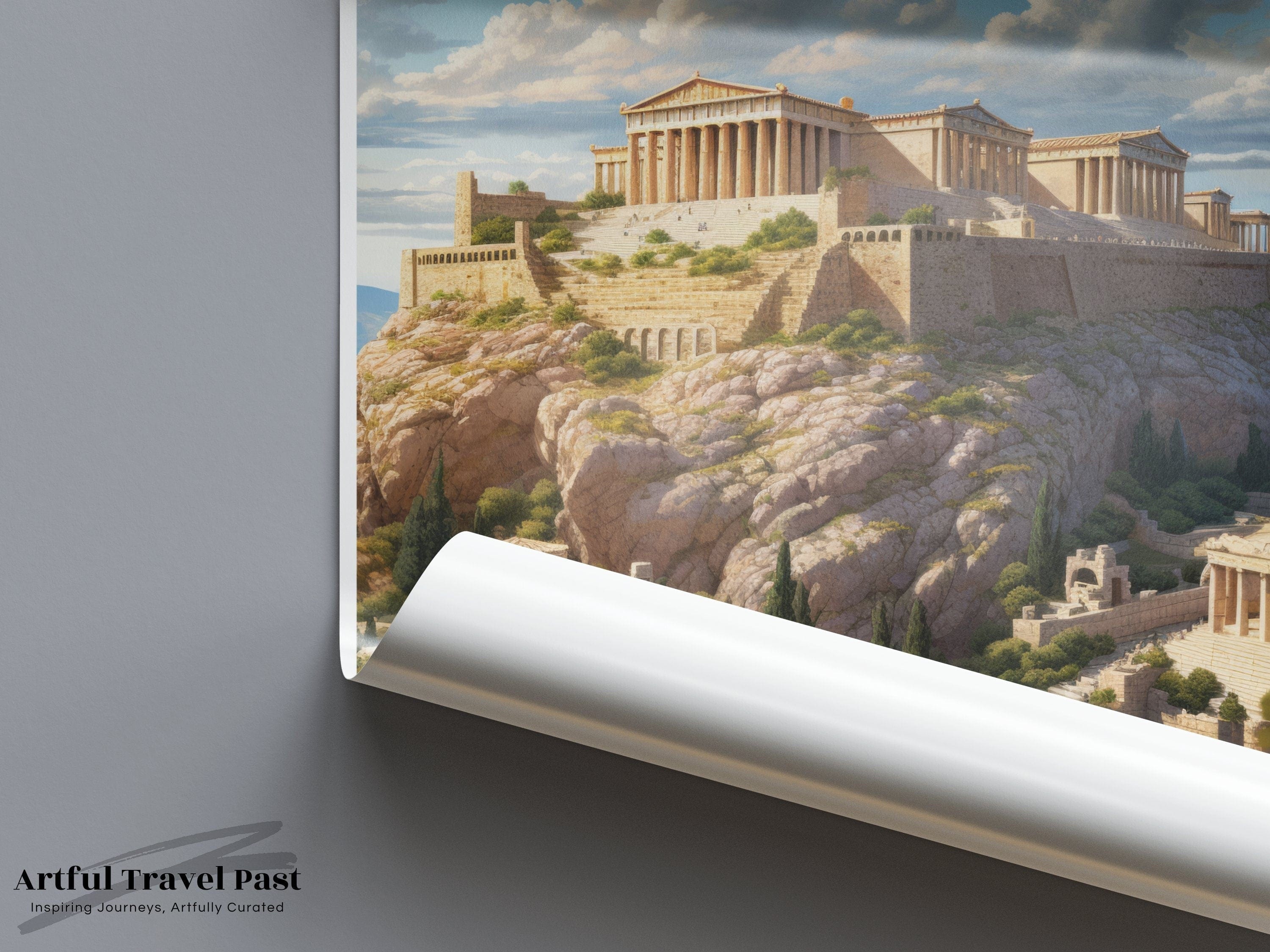 Wall Art Acropolis of Athens Poster | Greece Wall Art | Europe Decor