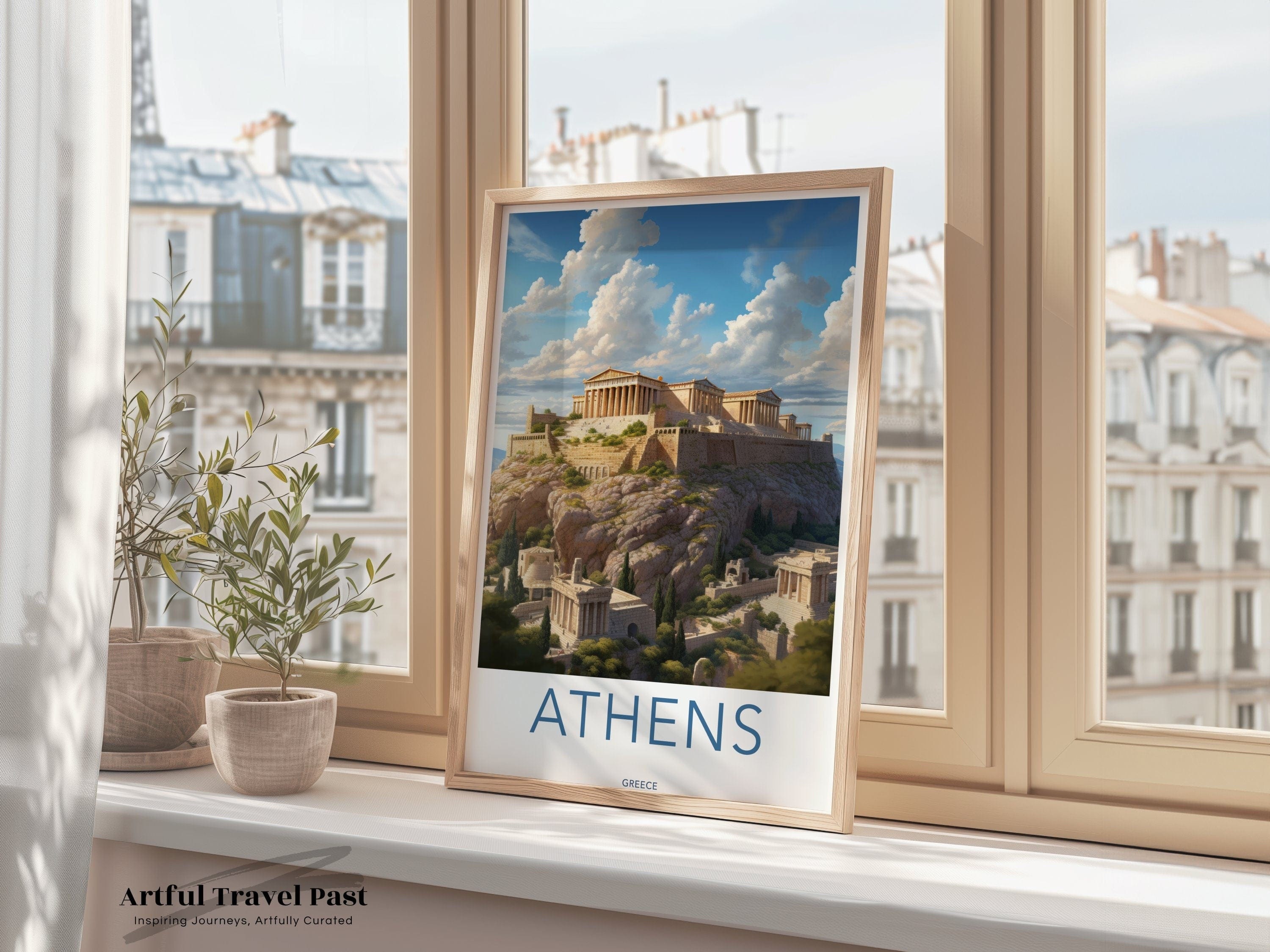 Wall Art Acropolis of Athens Poster | Greece Wall Art | Europe Decor