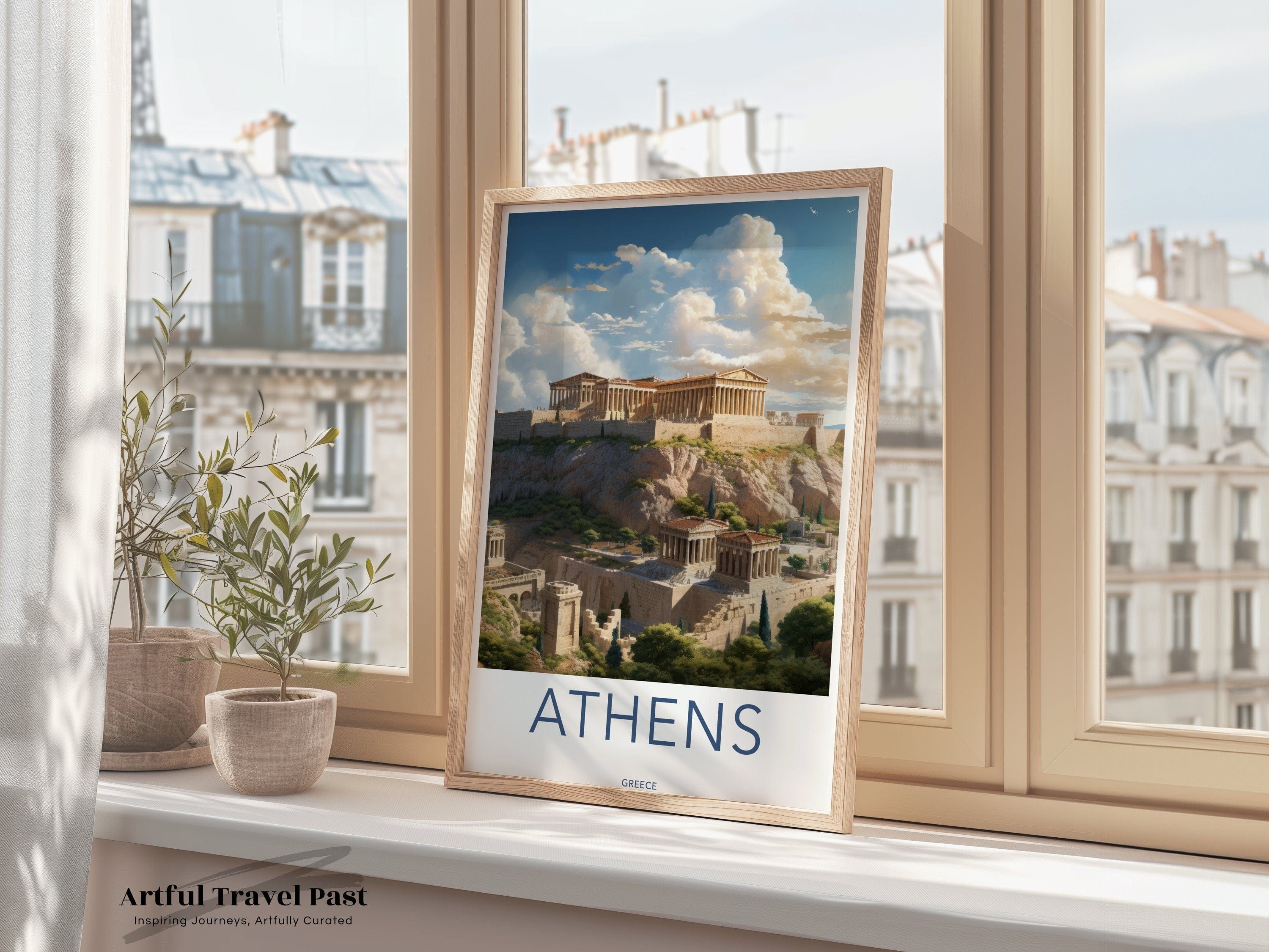 Wall Art Athens Poster | Greece Wall Art | Europe Decor