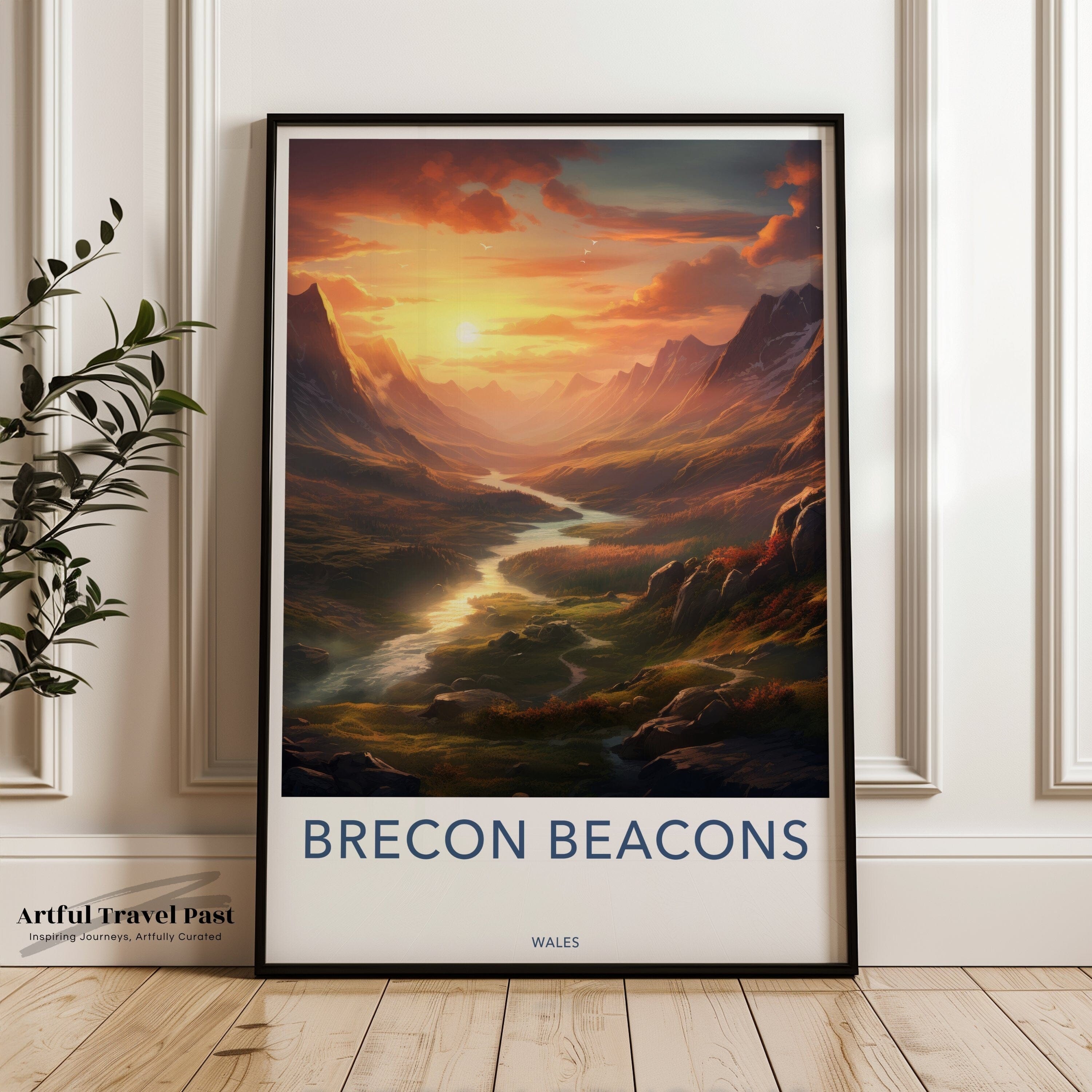 Wall Art Brecon Beacons Poster | National Landmark | Wales Wall Art