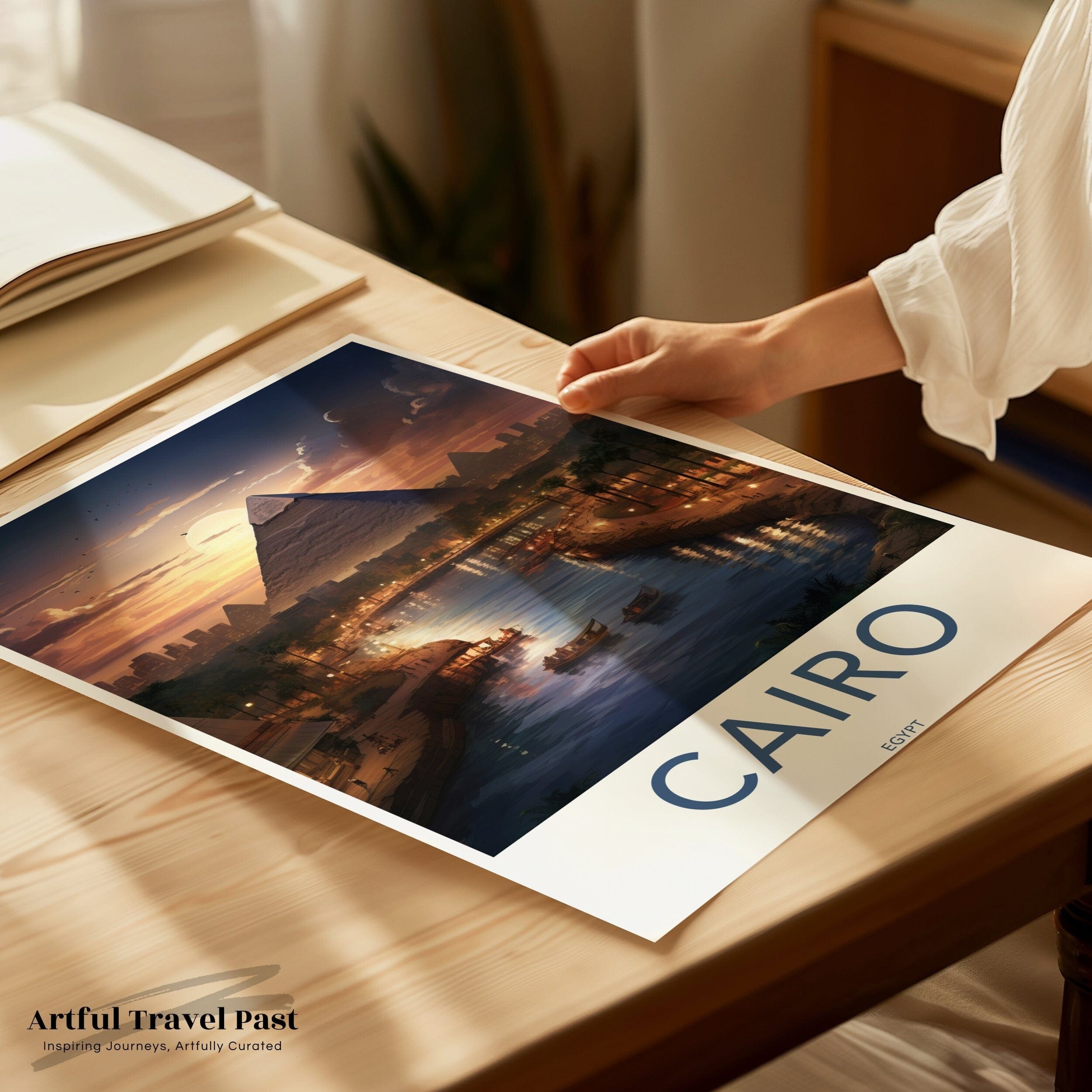 Wall Art Cairo Poster | Nile River Print | Egypt Wall Art