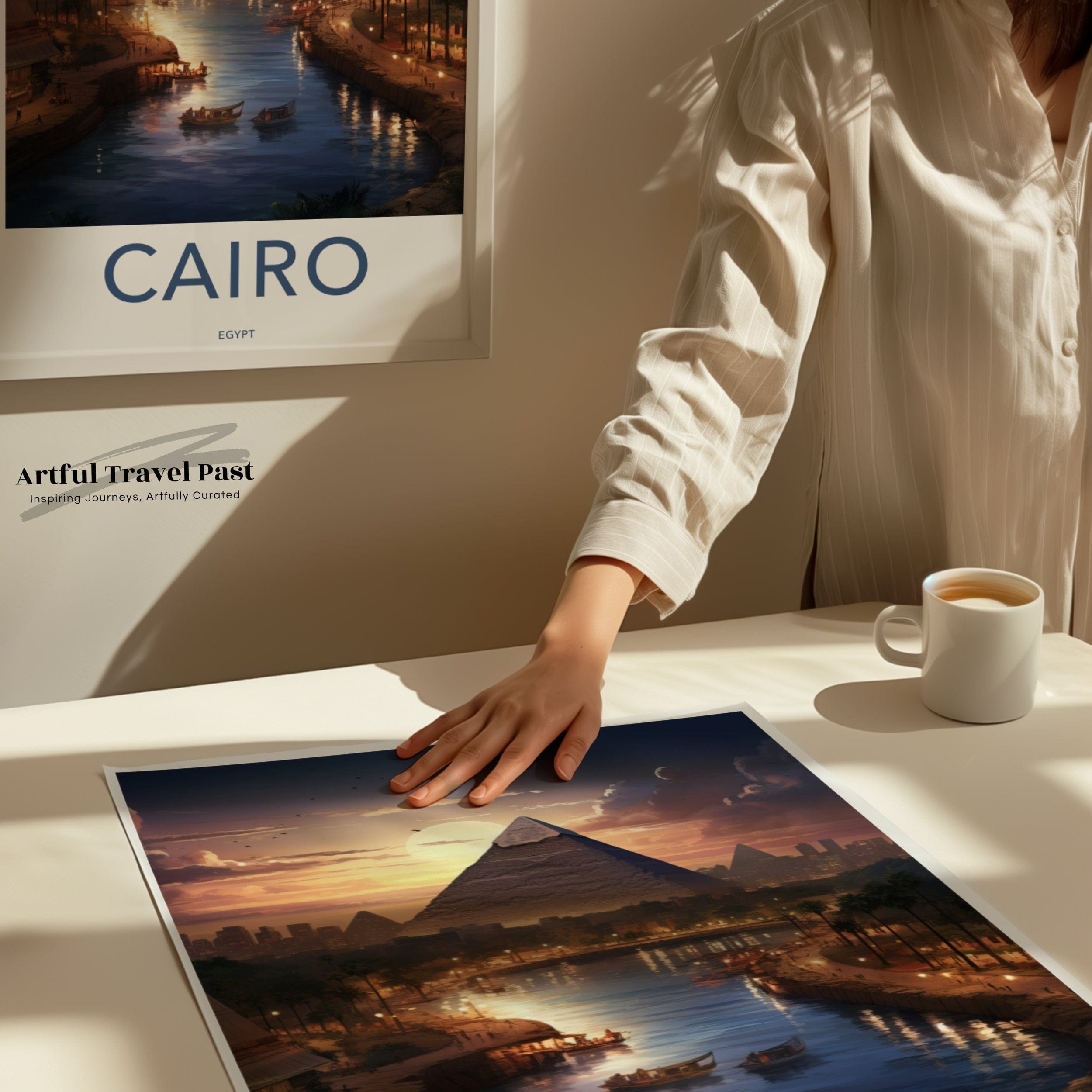 Wall Art Cairo Poster | Nile River Print | Egypt Wall Art