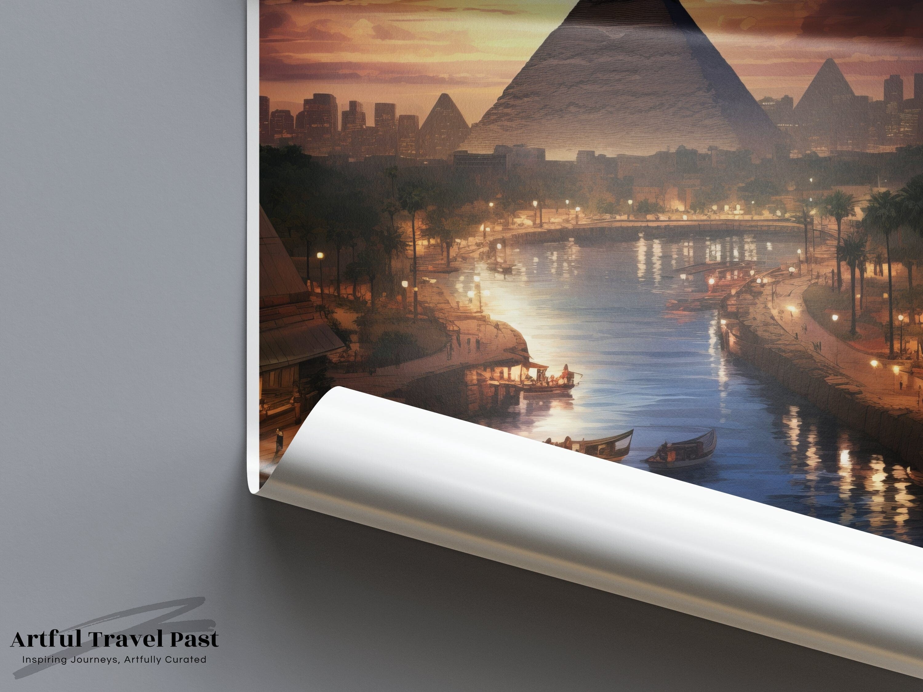 Wall Art Cairo Poster | Nile River Print | Egypt Wall Art