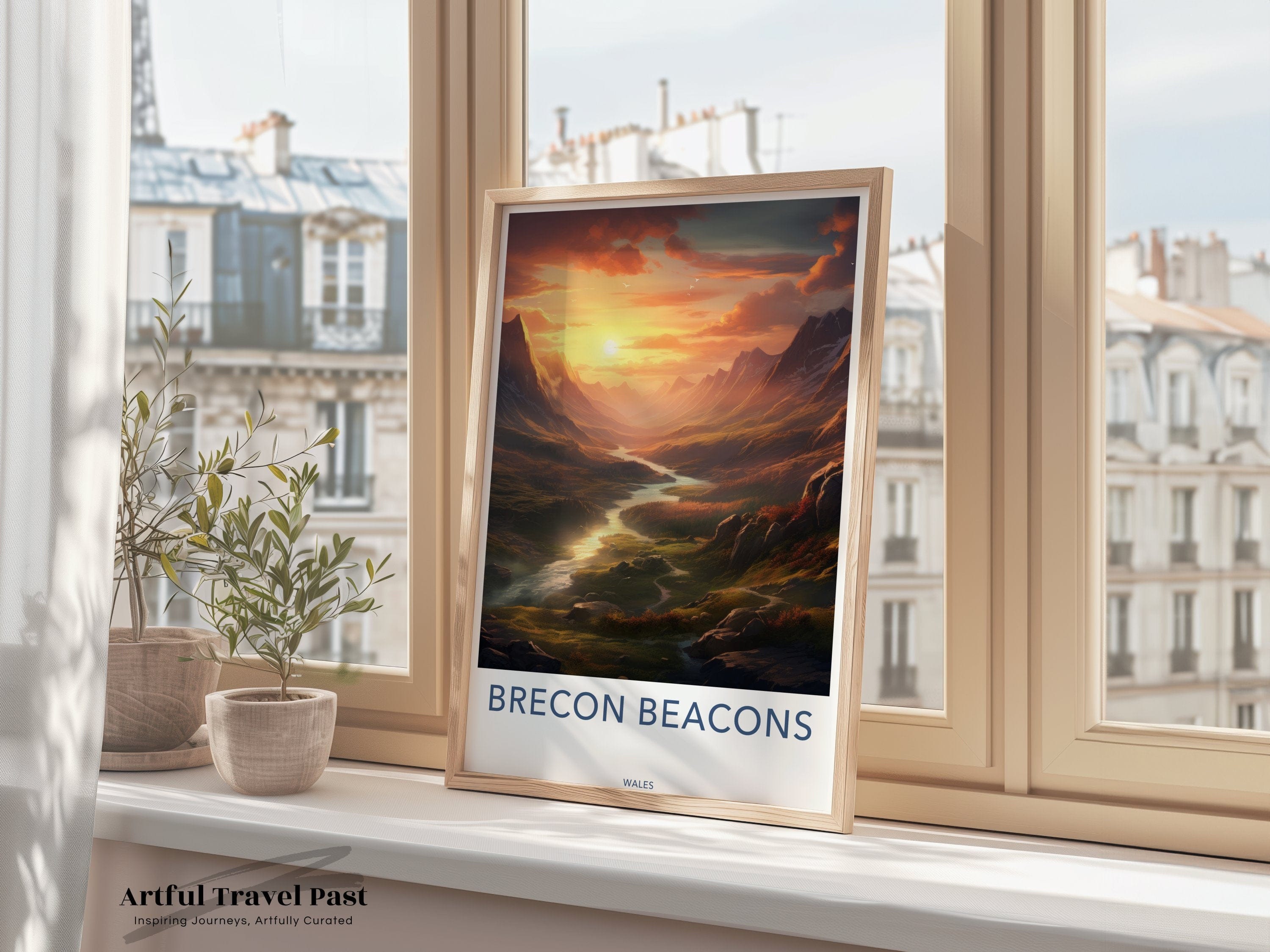 Wall Art Brecon Beacons Poster | National Landmark | Wales Wall Art