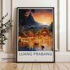 Luang Prabang Sunset Wall Art, Scenic Laos Landscape Print, Cultural Landmarks Decor, Southeast Asia Artwork, Historic Town Decor