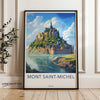 Mont Saint-Michel Wall Art Print, Historic French Island Abbey Decor, Coastal Castle Landscape, France Travel Poster, Architectural Wonder