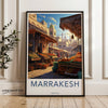 Marrakesh Wall Art, Moroccan Market Print, Marrakesh Cityscape, Exotic Decor, Middle Eastern Architecture, Vibrant Wall Decor