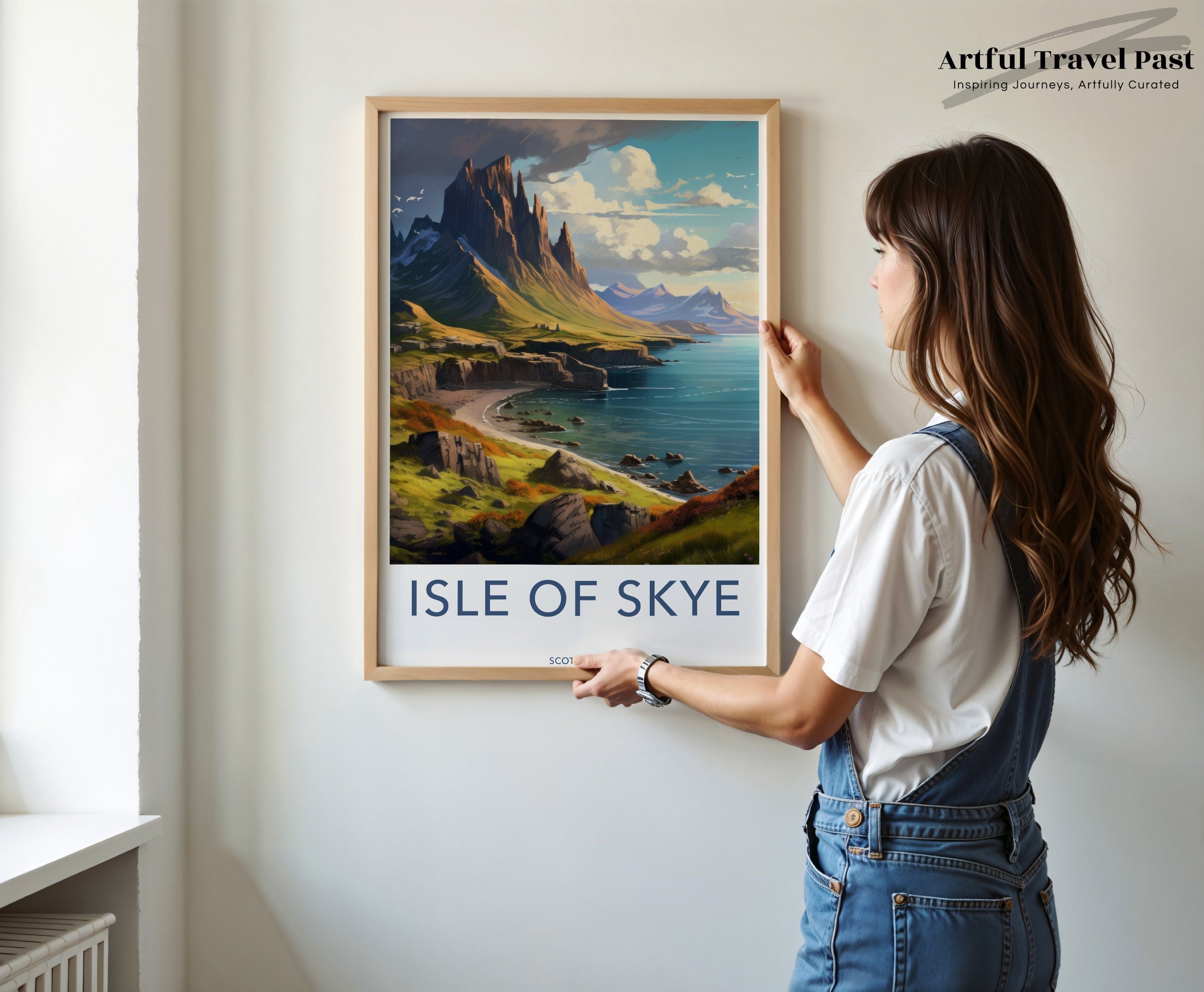 Isle of Skye Framed Poster, Stunning Scotland Landscape, Highland Wall Art, Scenic Nature Print, Home Decor, Travel Photography