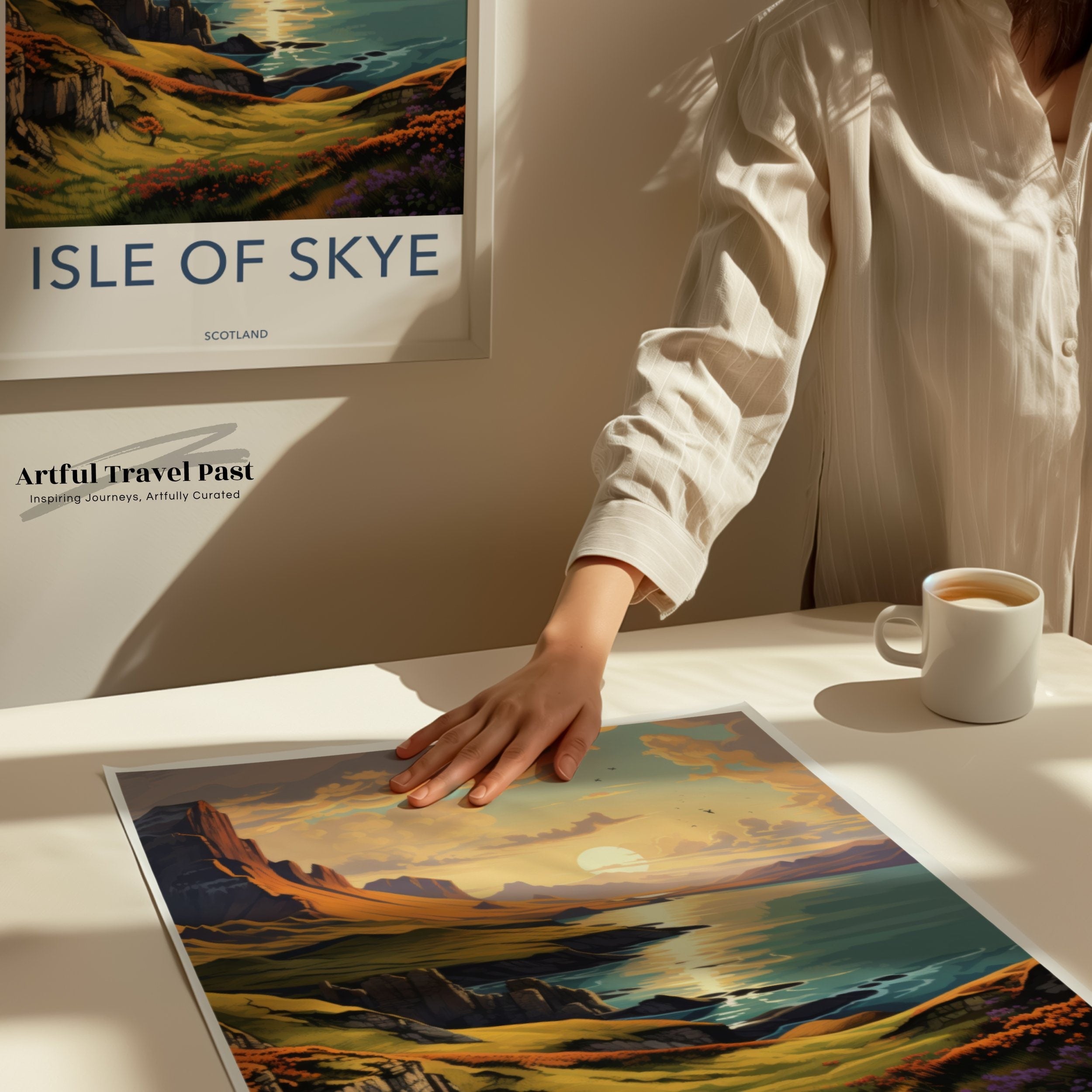 Isle of Skye Framed Poster, Scottish Landscape Art, Home Decor, Wall Art, Travel Poster, Scenic Print, Nature Lovers Gift