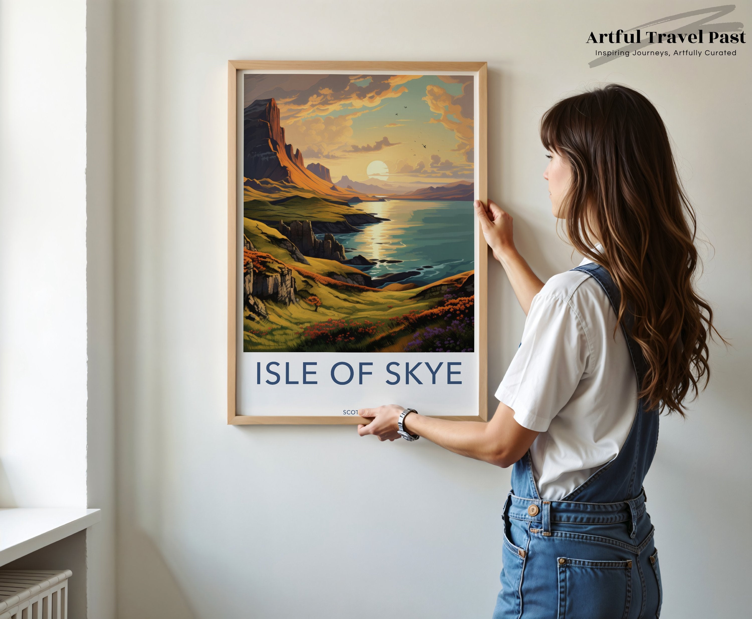 Isle of Skye Framed Poster, Scottish Landscape Art, Home Decor, Wall Art, Travel Poster, Scenic Print, Nature Lovers Gift