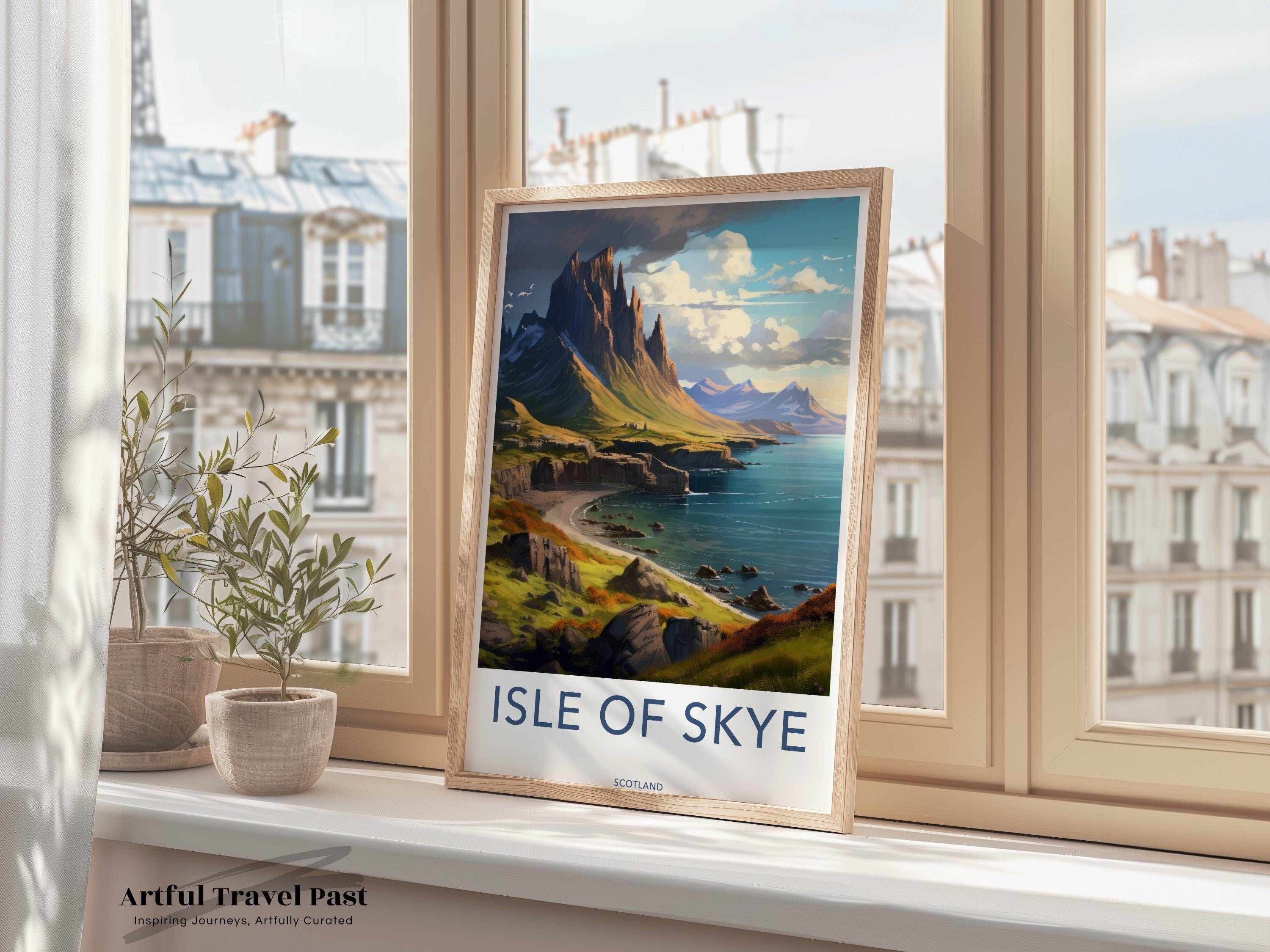 Isle of Skye Framed Poster, Stunning Scotland Landscape, Highland Wall Art, Scenic Nature Print, Home Decor, Travel Photography