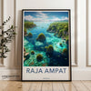 Raja Ampat Wall Art, Indonesia Nature Print, Scenic Ocean Landscape Poster, Tropical Paradise Decor, Travel Photography Art, Coastal Canvas