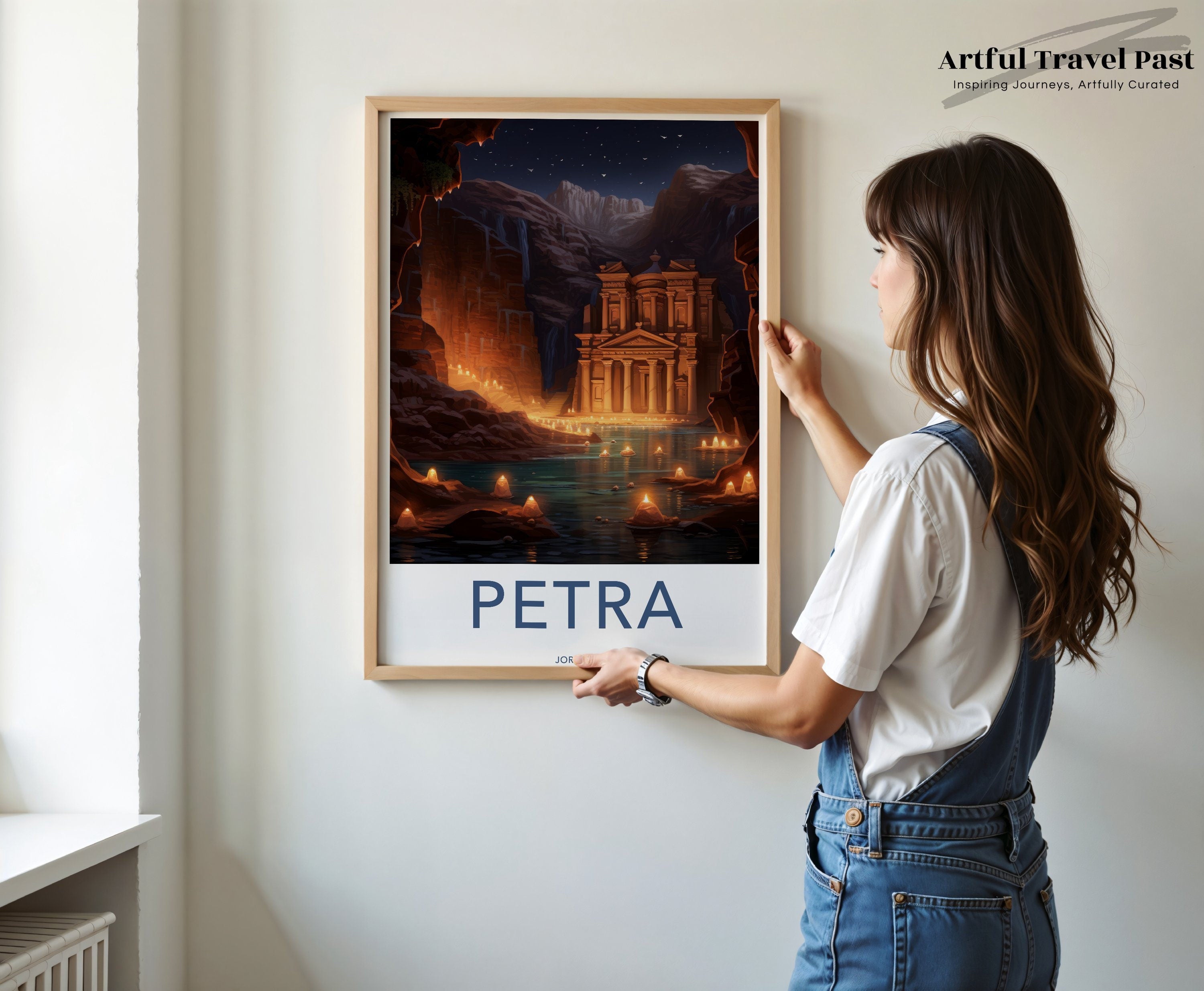 Petra Jordan Wall Art, Middle Eastern Historical Site, Cultural Landmark Poster, Travel Souvenir, Home Decor, Architectural Art Print