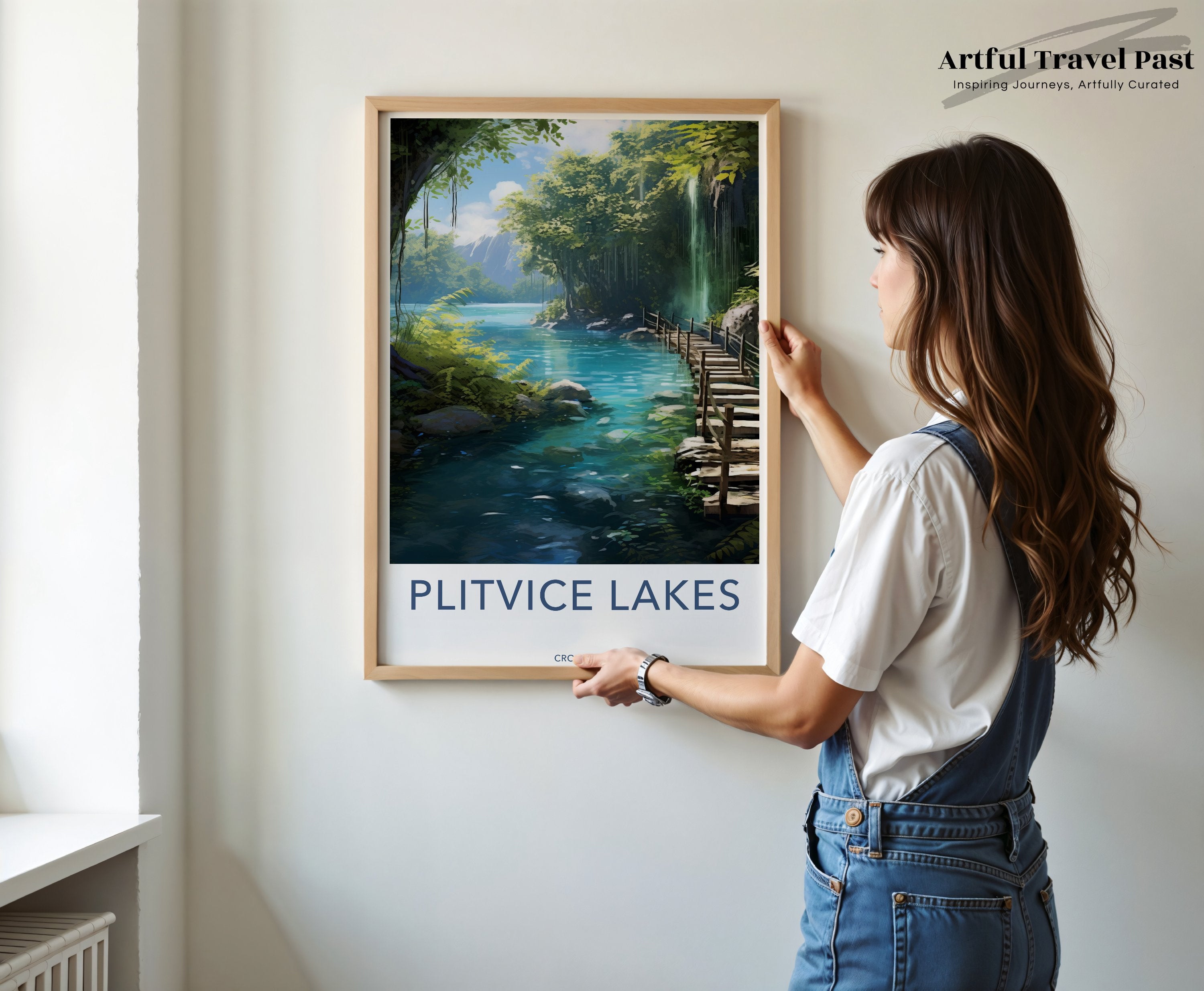 Plitvice Lakes Wall Art, Croatia Landscape Poster, Nature Wall Decor, Beautiful Scenic Print, Travel Poster, Nature Scenery