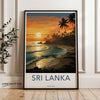 Sri Lanka Wall Art, South Asia Travel Poster, Sunset Beach Scene, Tropical Decor, Coastal Landscape Print, Scenic Photography