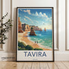 Tavira Portugal Wall Art, Coastal Landscape Print, Scenic Beach Poster, Travel Destination Artwork, Ocean View Decor, Vacation Souvenir