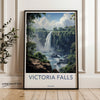 Victoria Falls Poster, Zimbabwe Wall Art, Travel Print, Nature Photography, Africa Waterfall Art, Scenic Landscape Decor