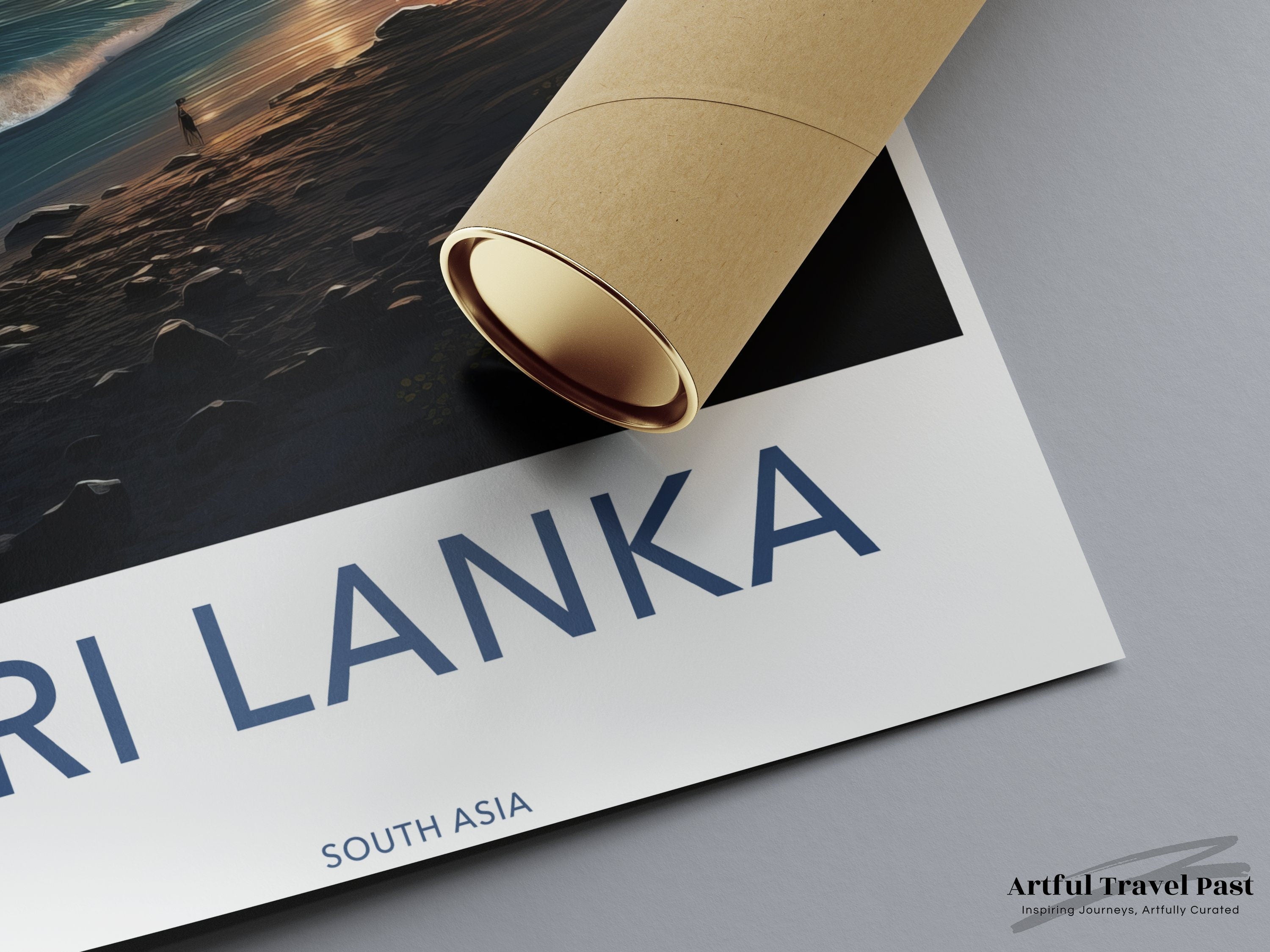 Stunning Sri Lanka Nighttime Beach Scene, Coastal Wall Art, Serene Beach View, Tropical Paradise Poster, Sri Lanka Travel Decor