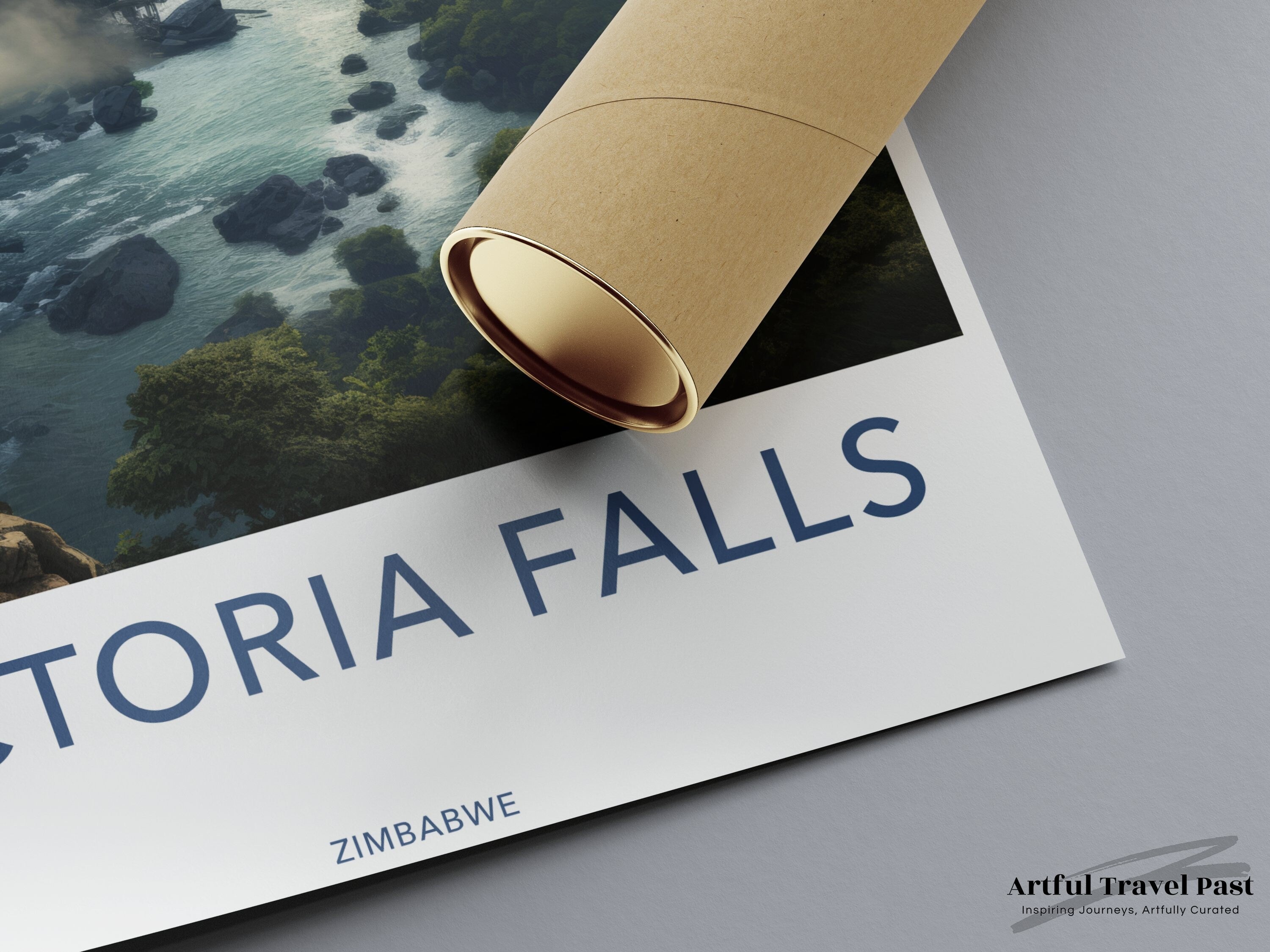 Victoria Falls Wall Art Print, Stunning Zimbabwe Landscape, Natural Wonder Decor, Beautiful Waterfall Art, Scenic Home Decoration