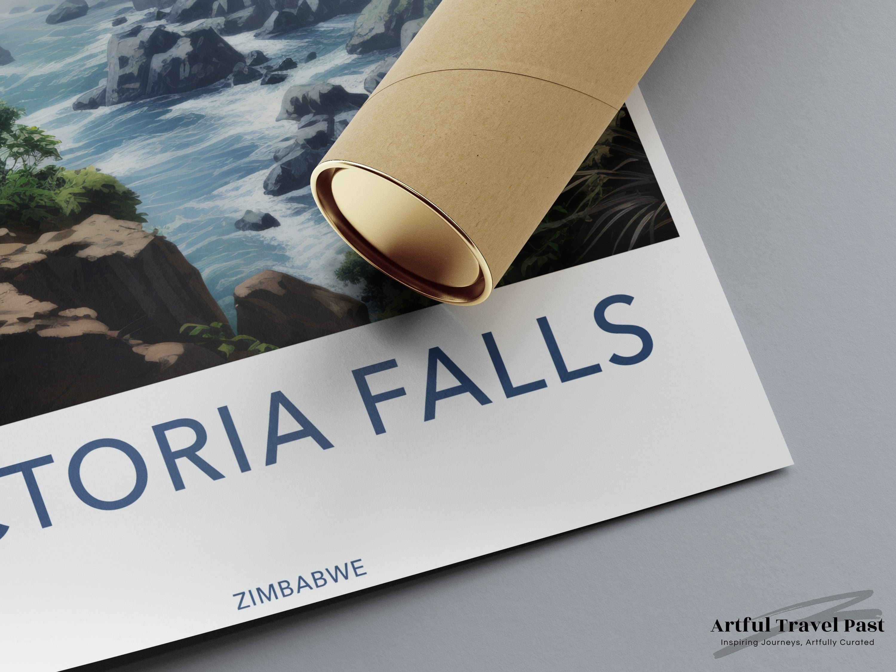 Victoria Falls Poster, Zimbabwe Wall Art, Travel Print, Nature Photography, Africa Waterfall Art, Scenic Landscape Decor